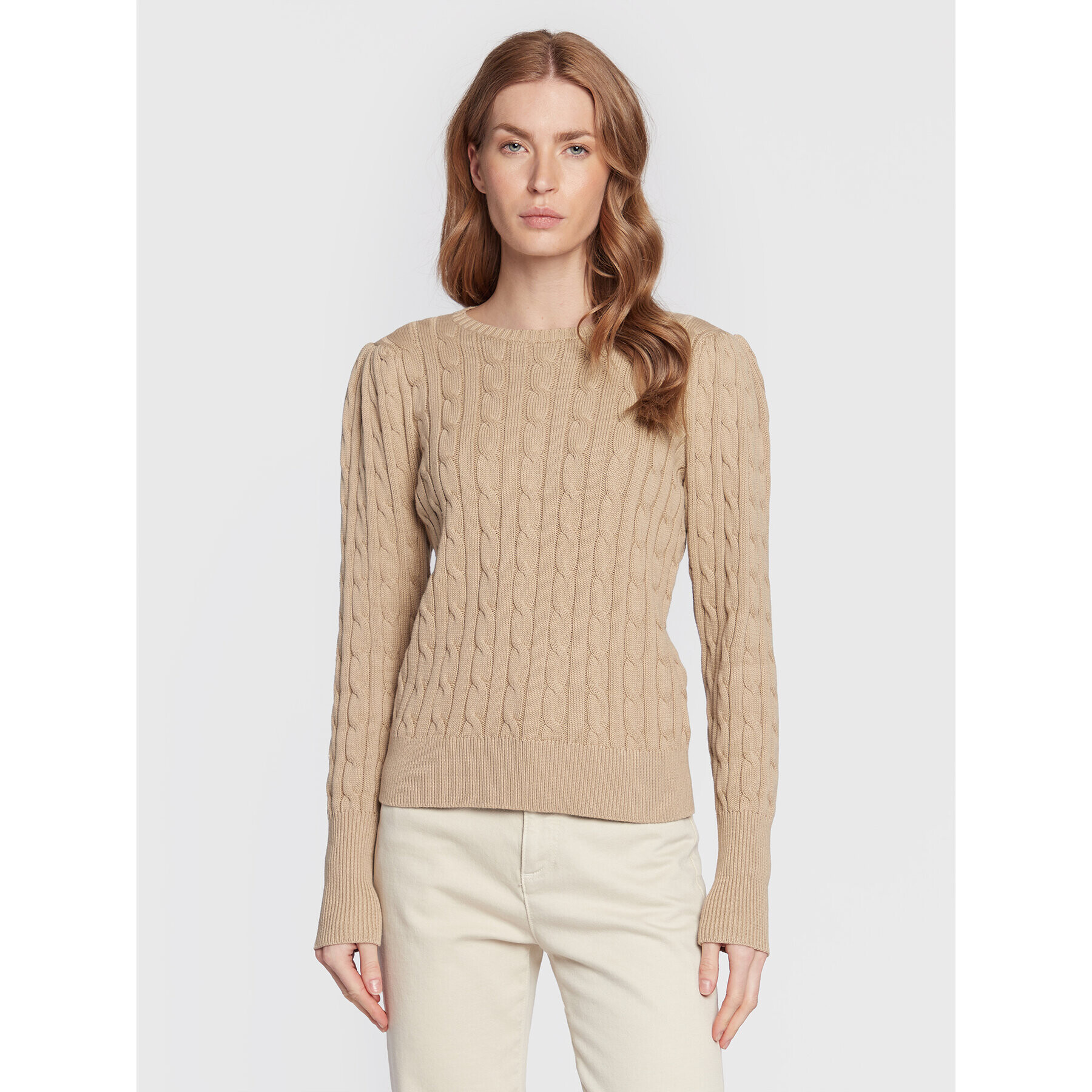 Lauren Ralph Lauren Sweater 200871985005 Bézs Regular Fit - Pepit.hu