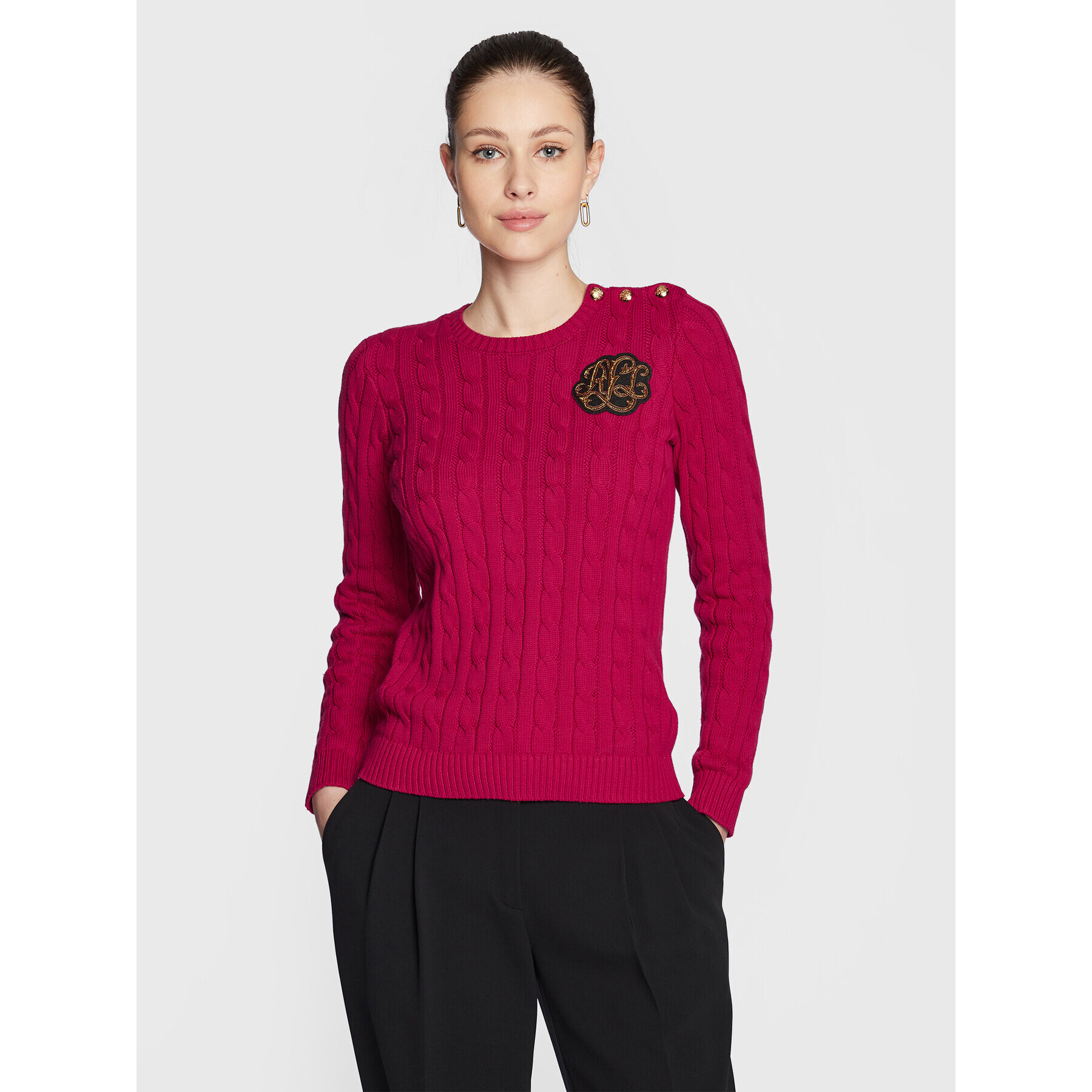 Lauren Ralph Lauren Sweater 200881875 Piros Regular Fit - Pepit.hu