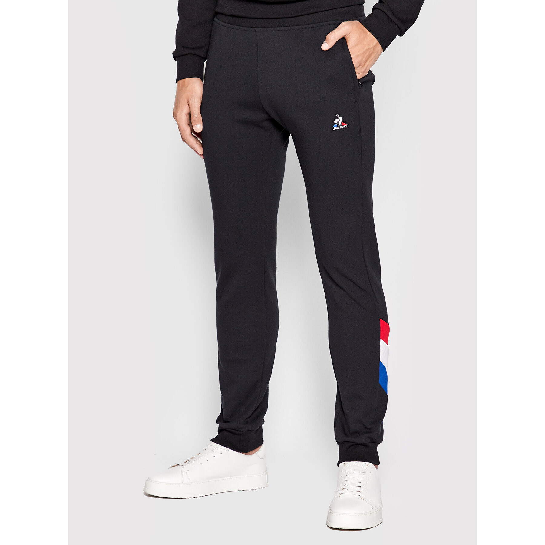 Le Coq Sportif Melegítő alsó 2210380 Fekete Slim Fit - Pepit.hu