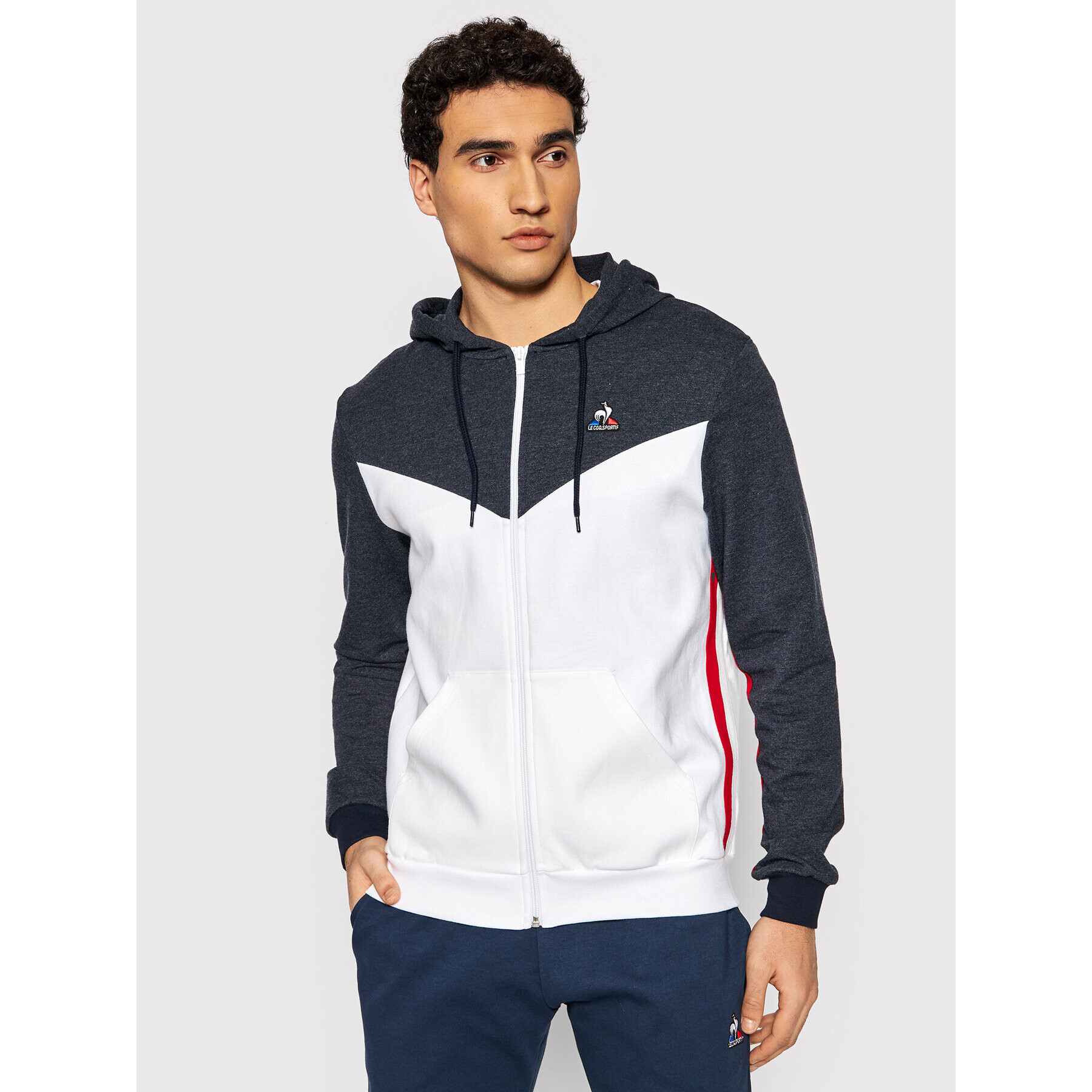 Le Coq Sportif Pulóver 2120323 Fehér Regular Fit - Pepit.hu