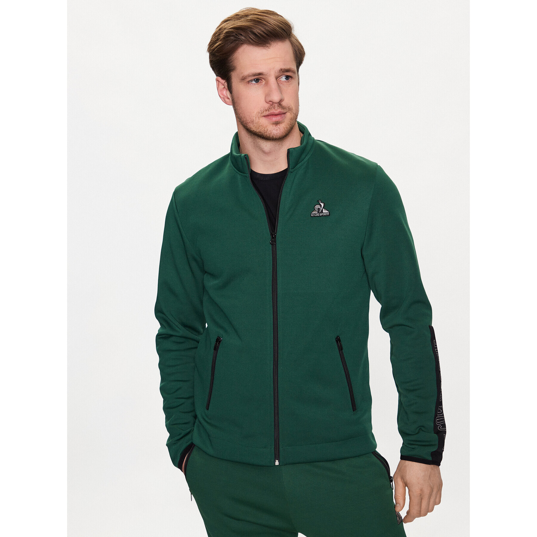 Le Coq Sportif Pulóver 2310475 Zöld Regular Fit - Pepit.hu