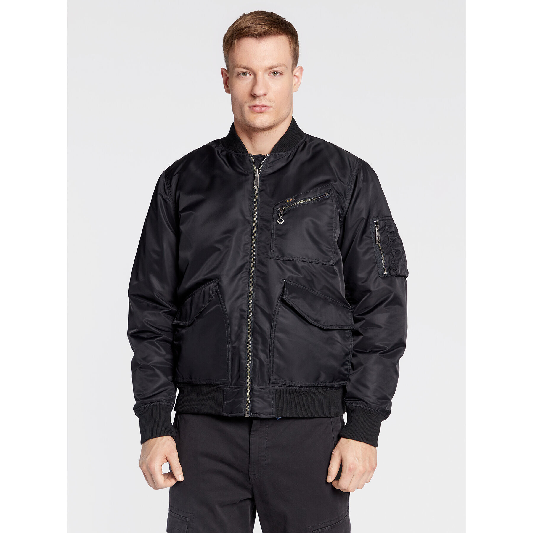 Lee Bomber dzseki Bomber L87GOS01 112321553 Fekete Regular Fit - Pepit.hu