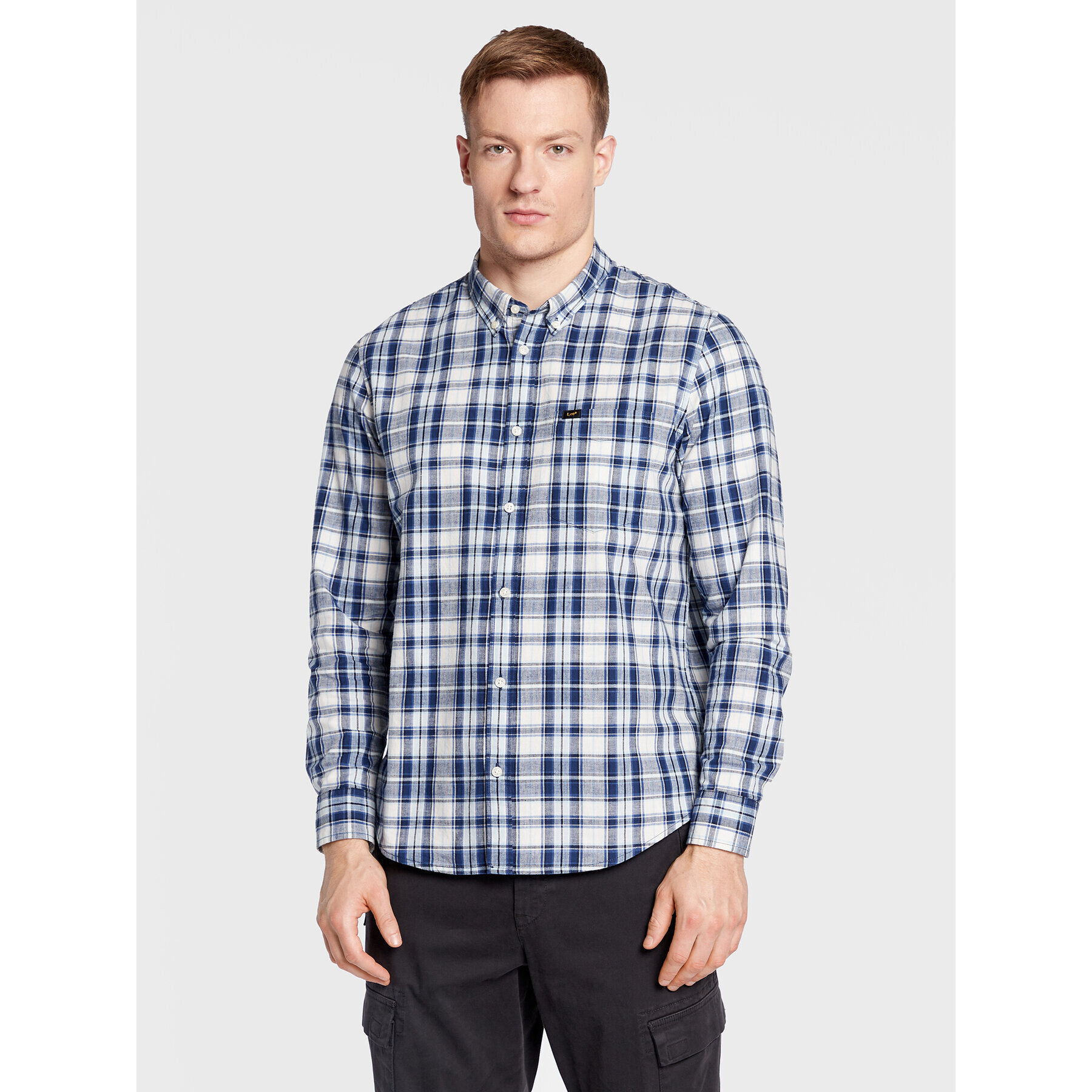 Lee Ing Button Down L880DG35 112322558 Sötétkék Regular Fit - Pepit.hu