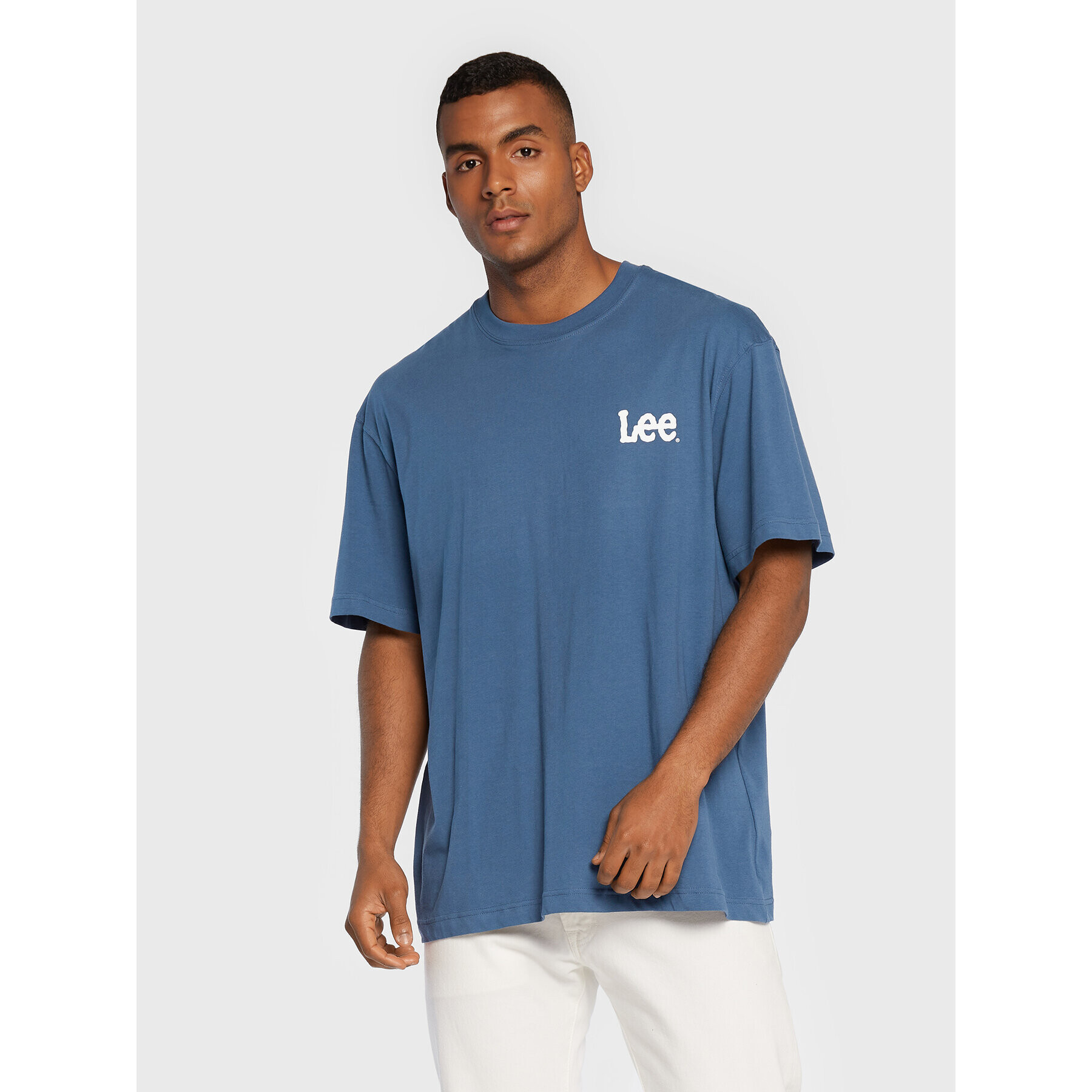 Lee Póló Logo L68ZFQ54 Kék Loose Fit - Pepit.hu