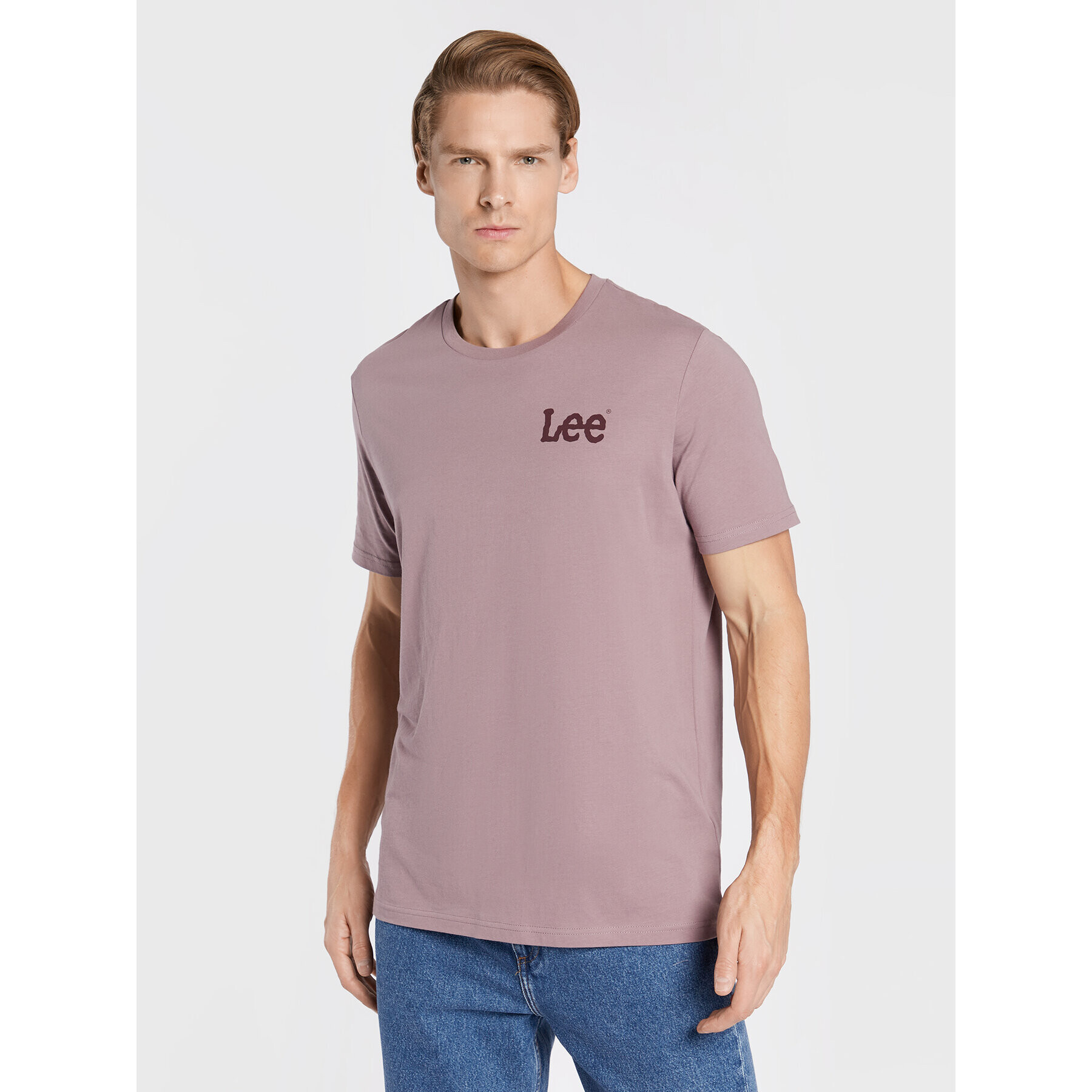 Lee Póló Wobbly Logo L65QAI70 112321768 Lila Regular Fit - Pepit.hu