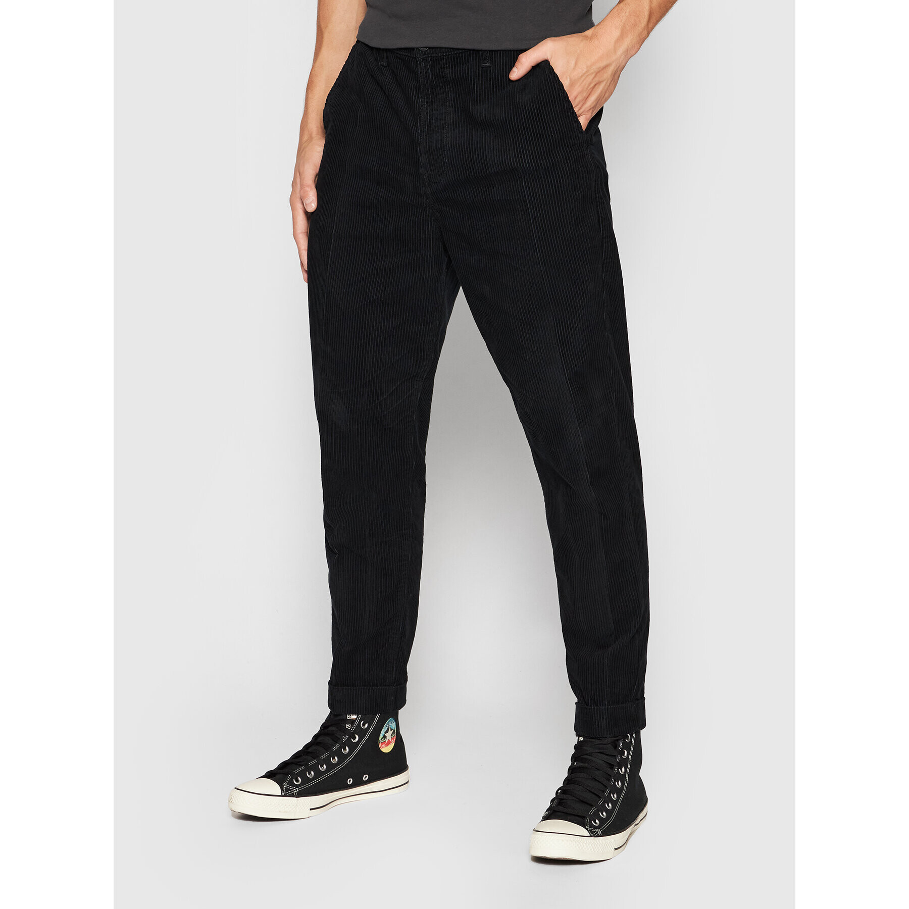 Lee Szövet nadrág L70RQE01 Fekete Tapered Fit - Pepit.hu