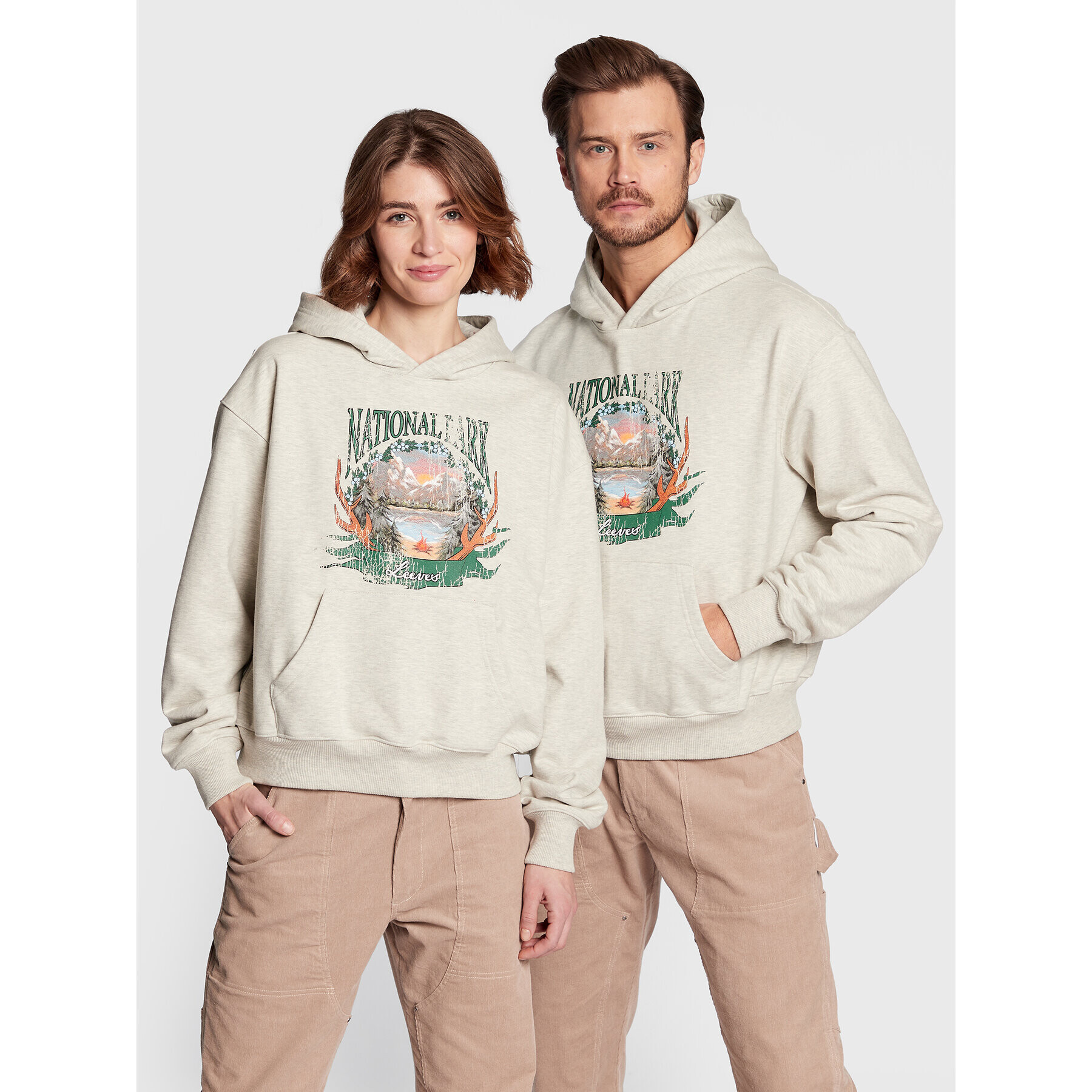 Leeves Pulóver Unisex Grey Merch Szürke Boxy Fit - Pepit.hu