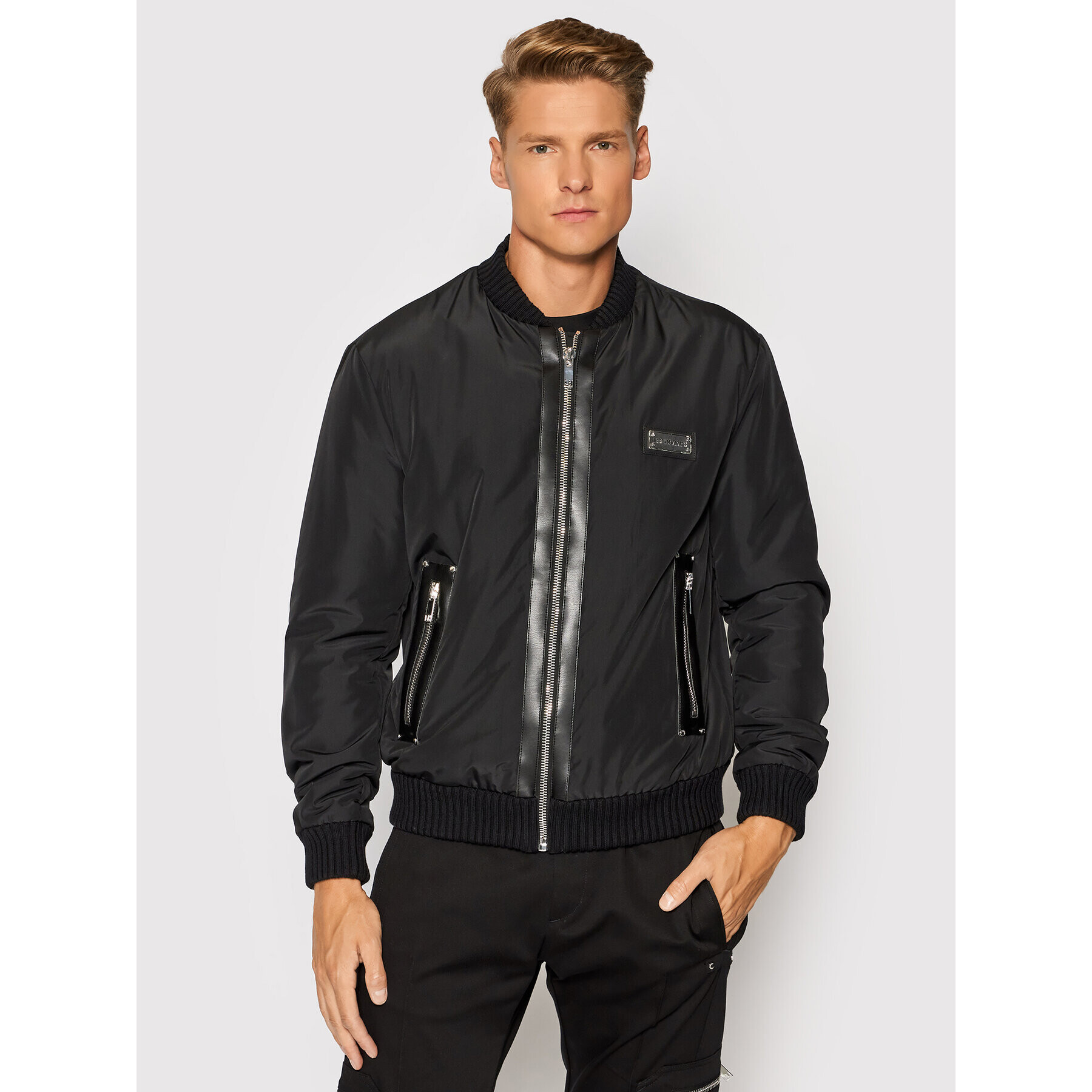 Les Hommes Bomber dzseki LLO103250L Fekete Regular Fit - Pepit.hu