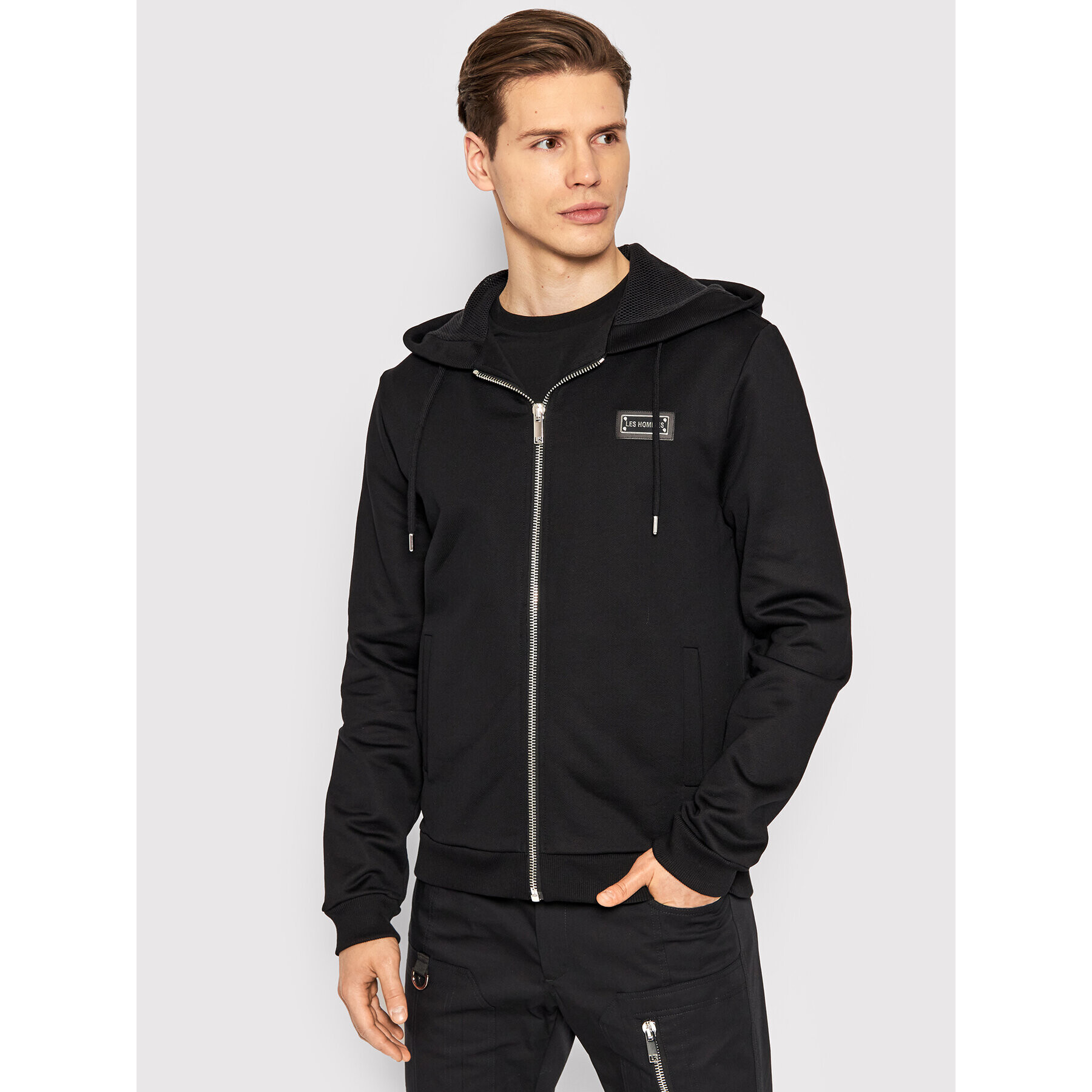 Les Hommes Pulóver LMH500741U Fekete Regular Fit - Pepit.hu