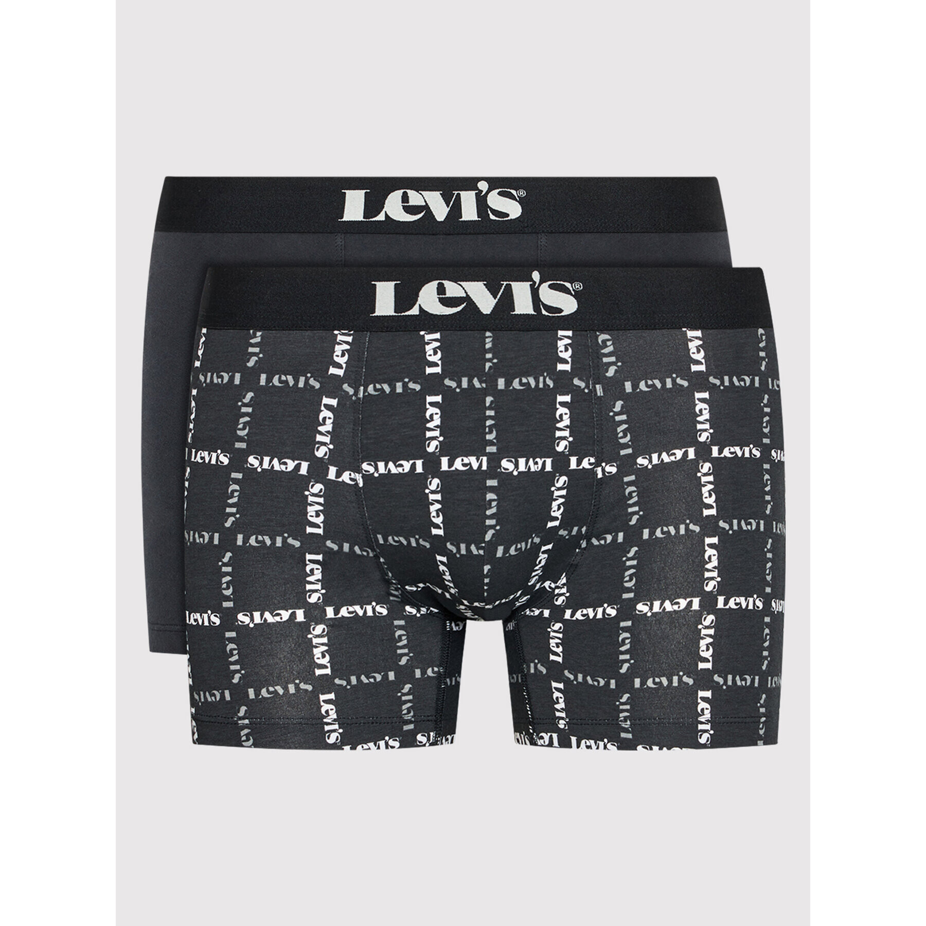 Levi's® 2 darab boxer Logo Plaid 701203916 Fekete - Pepit.hu