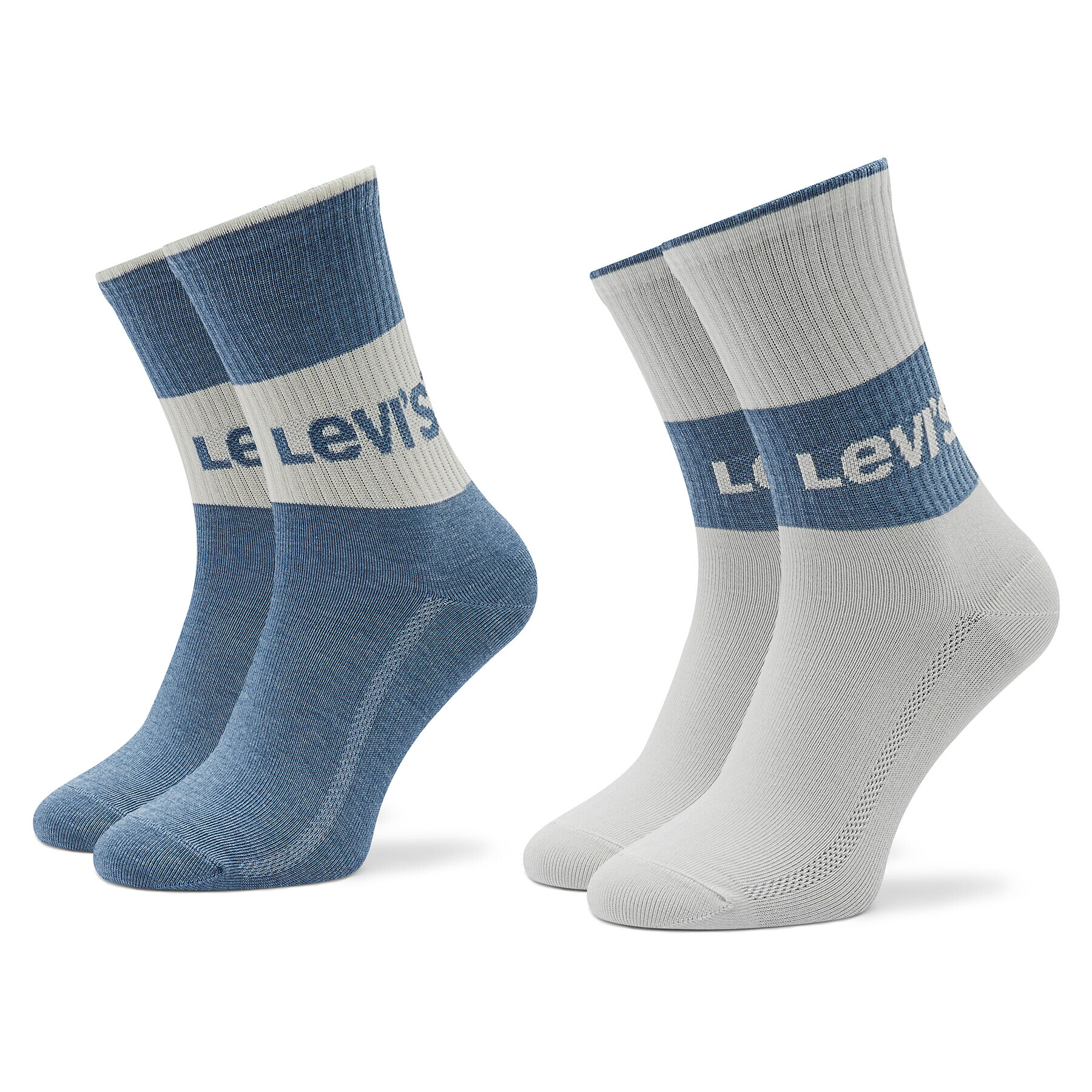 Levi's® 2 pár hosszú szárú unisex zokni 701218215 Kék - Pepit.hu