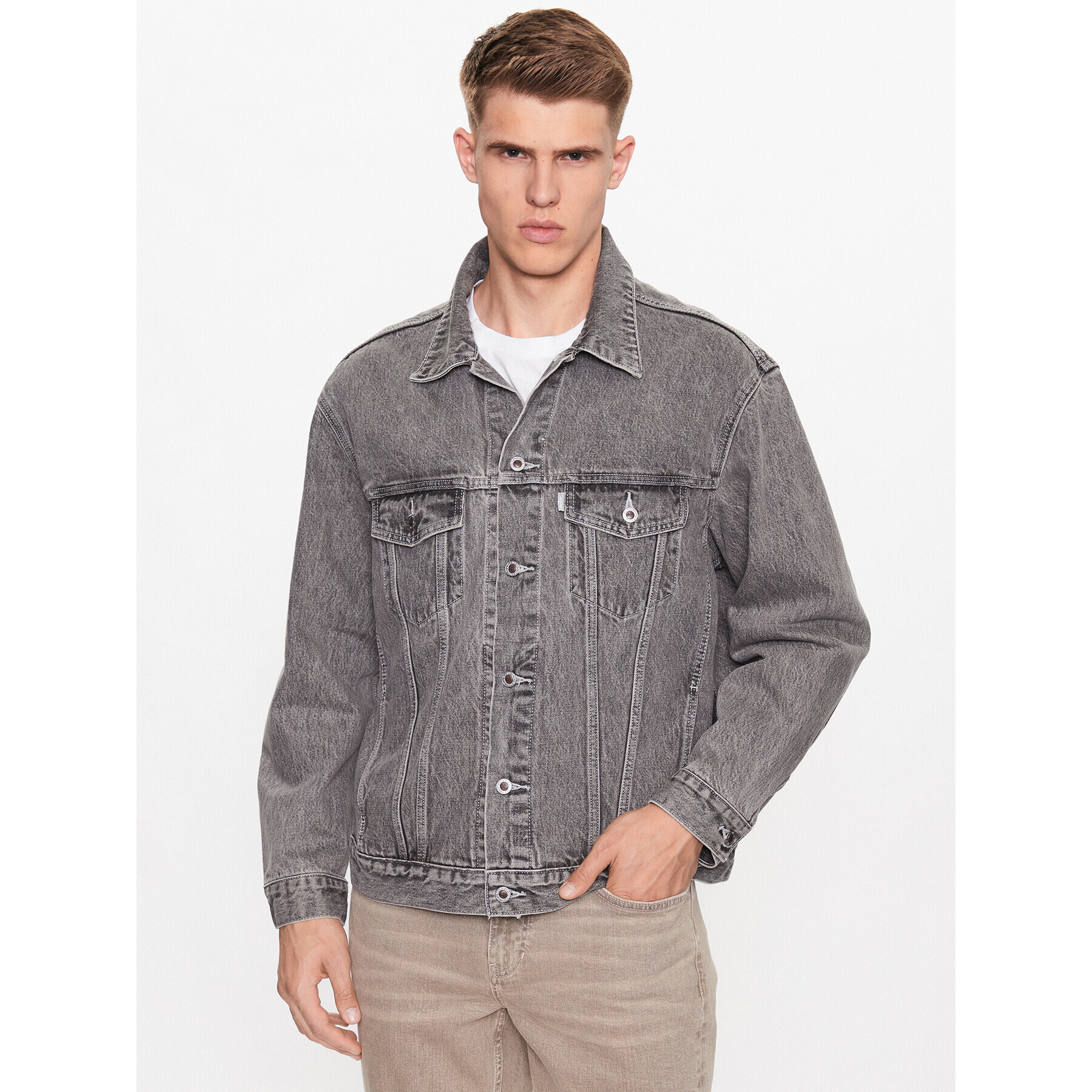 Levi's® Farmer kabát Silvertab A3179-0002 Szürke Relaxed Fit - Pepit.hu