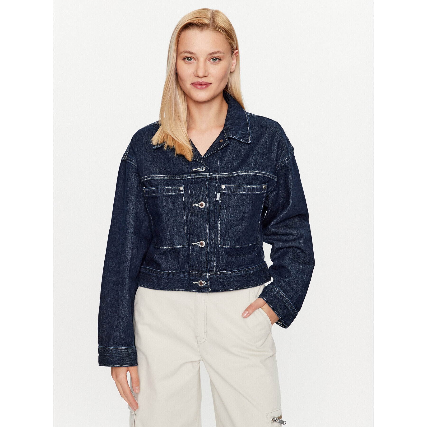 Levi's® Farmer kabát Silvertab A6346-0000 Sötétkék Loose Fit - Pepit.hu