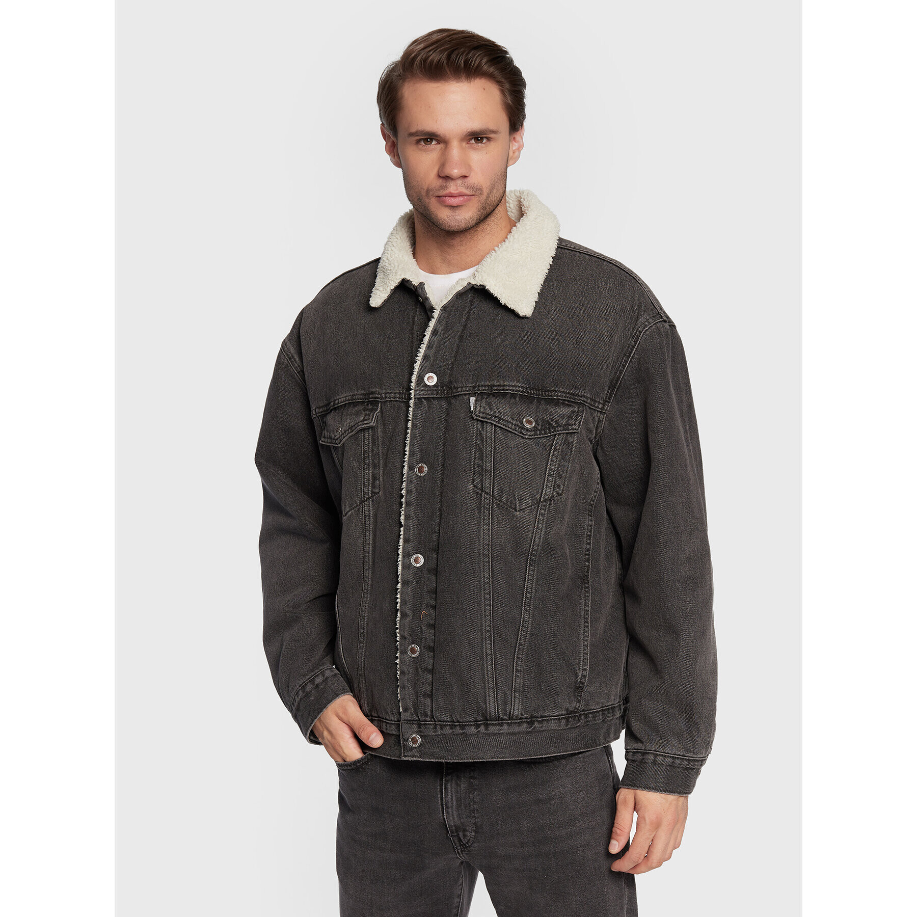 Levi's® Farmer kabát Trucker A3180-0001 Szürke Relaxed Fit - Pepit.hu