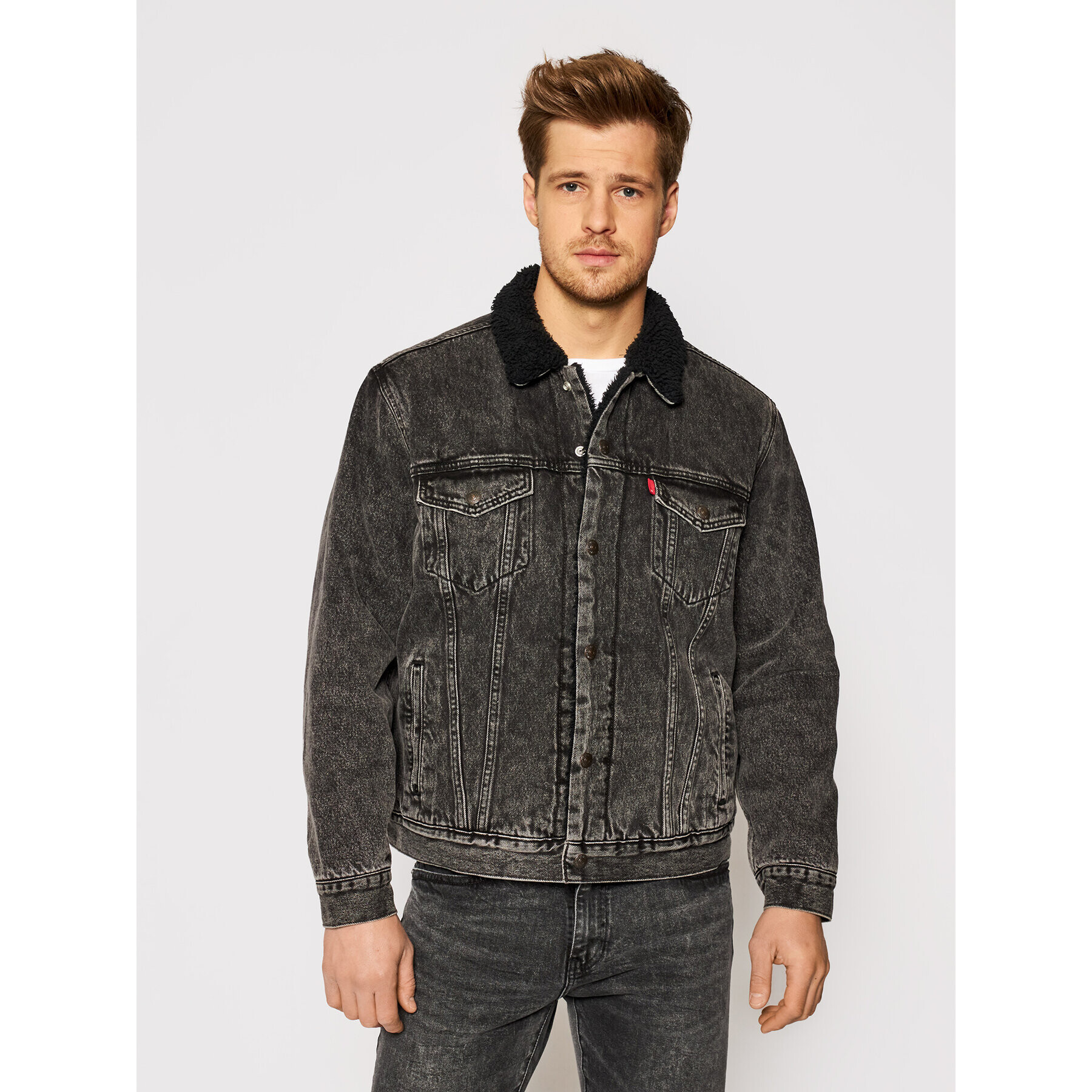 Levi's® Farmer kabát Type 3 16365-0129 Fekete Regular Fit - Pepit.hu