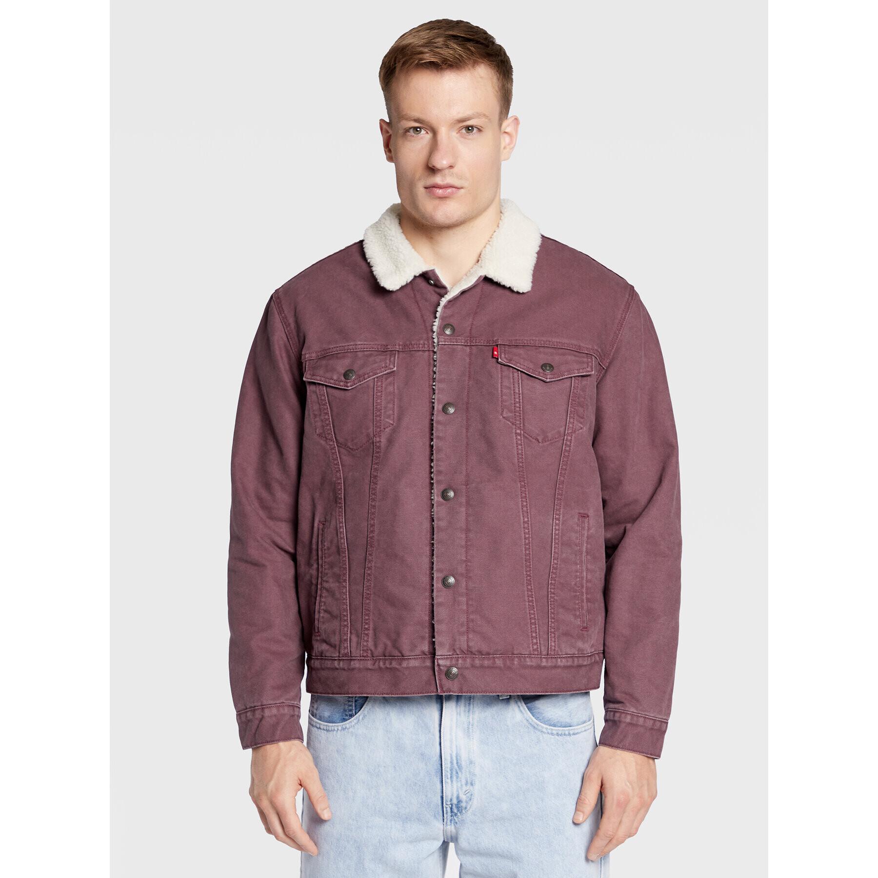 Levi's® Farmer kabát Type III Sherpa Trucker 16365-0185 Lila Regular Fit - Pepit.hu