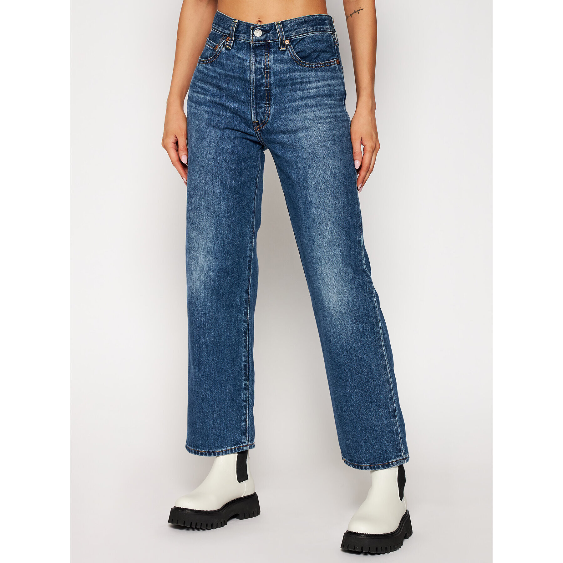 Levi's® Farmer Ribcage Ankle 72693-0079 Sötétkék Regular Fit - Pepit.hu