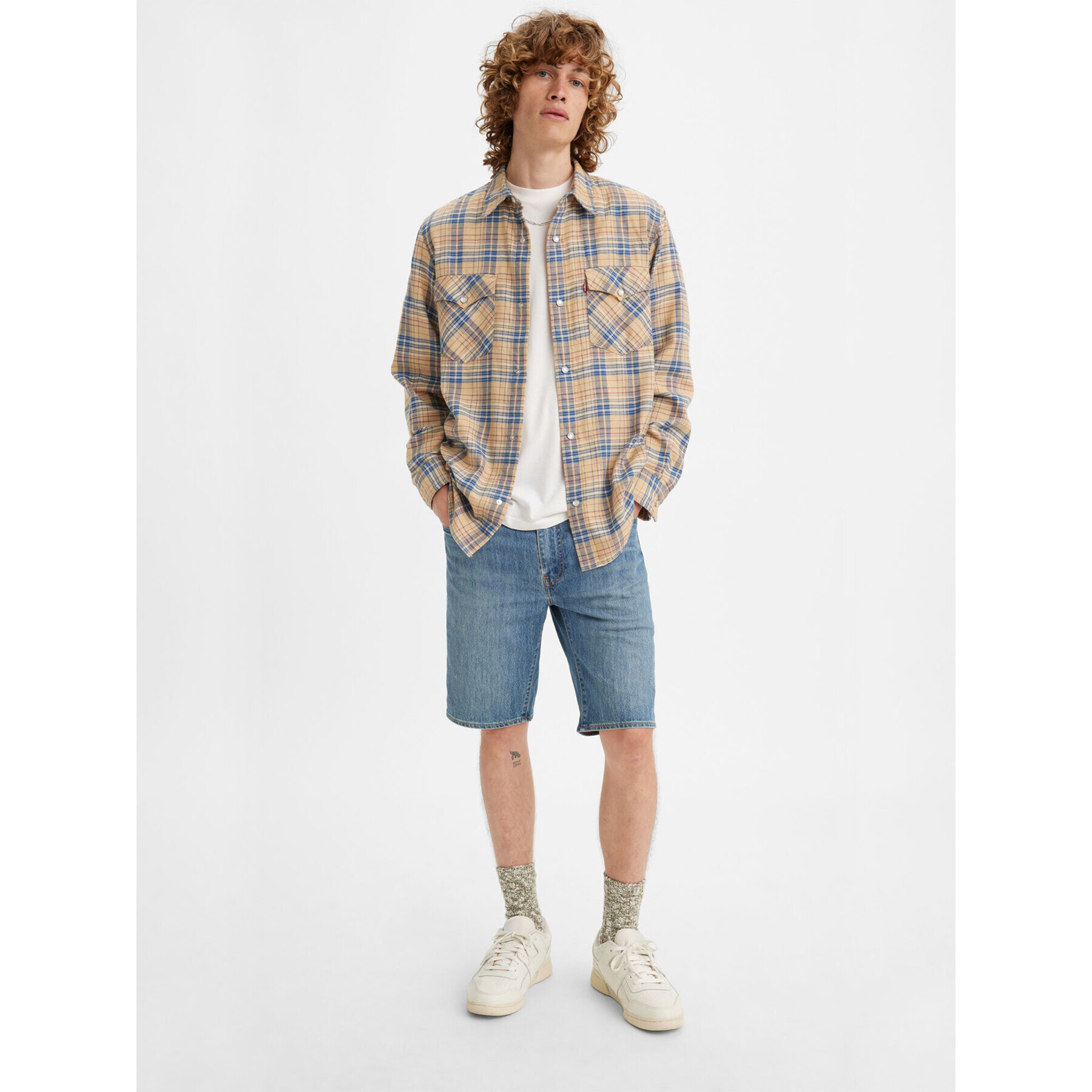 Levi's® Farmer rövidnadrág 405 Standard 398640101 Sötétkék Straight Fit - Pepit.hu