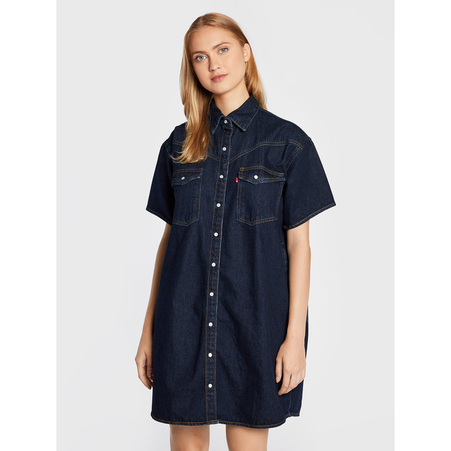 Levi's® Farmer ruha Elowen Western A3344-0000 Sötétkék Oversize - Pepit.hu