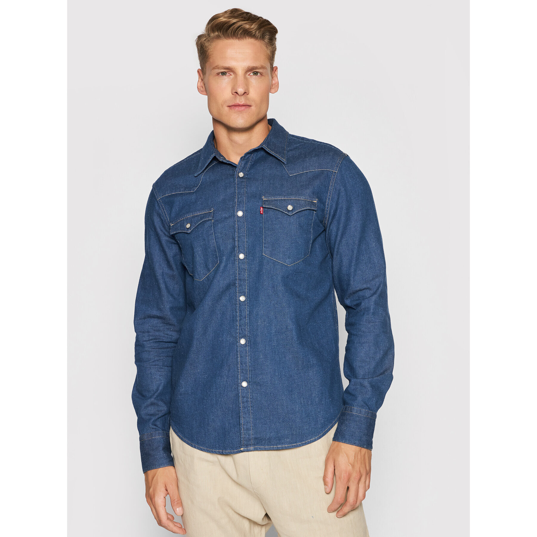 Levi's® Farmering Barstow Western 85744-0029 Kék Standard Fit - Pepit.hu