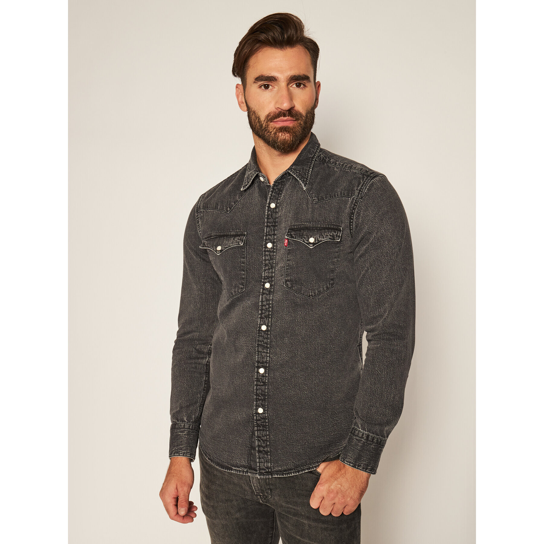 Levi's® Ing Barstow Western 85744-0013 Fekete Standard Fit - Pepit.hu