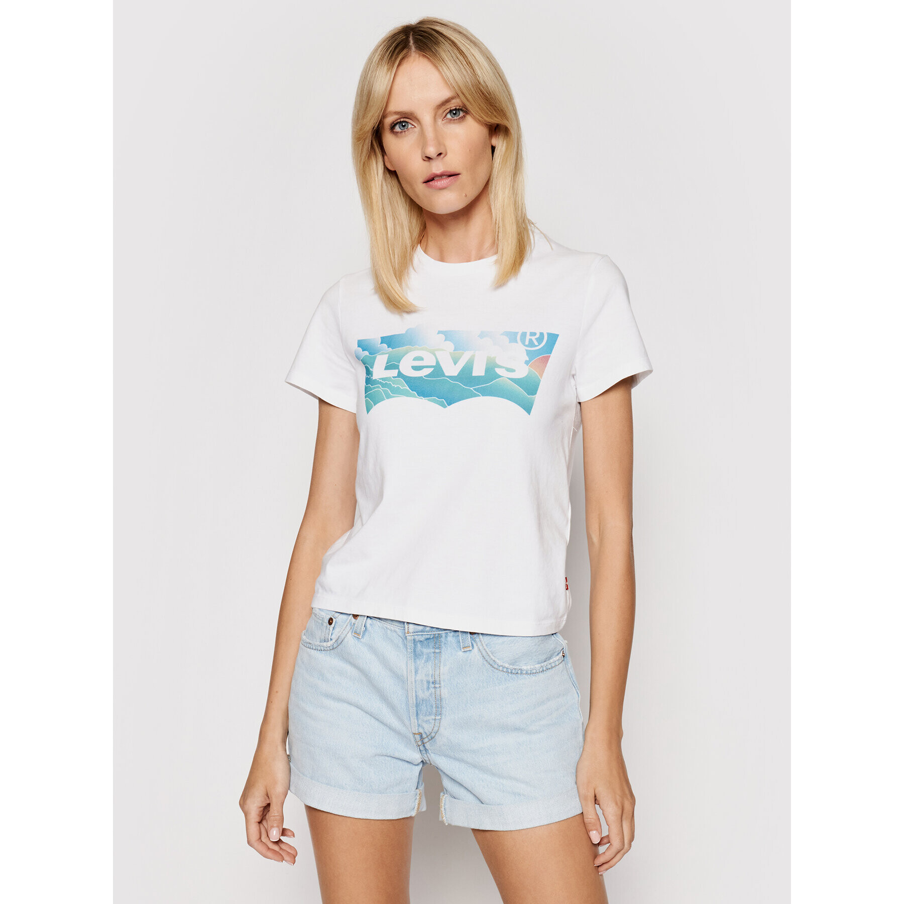 Levi's® Póló Graphic Jordie A0458-0004 Fehér Regular Fit - Pepit.hu