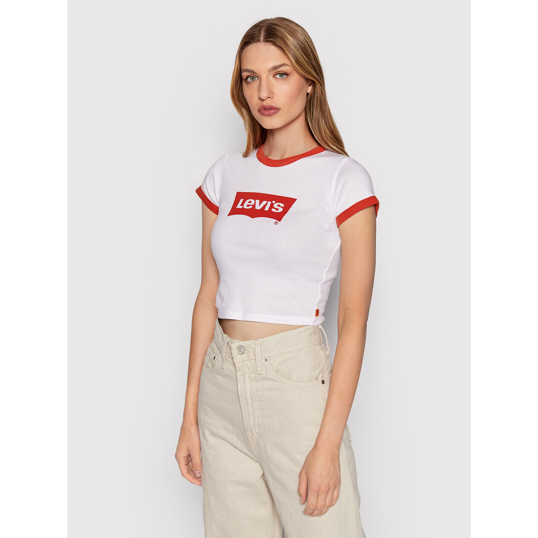 Levi's® Póló Graphic Ringer A3523-0004 Fehér Regular Fit - Pepit.hu