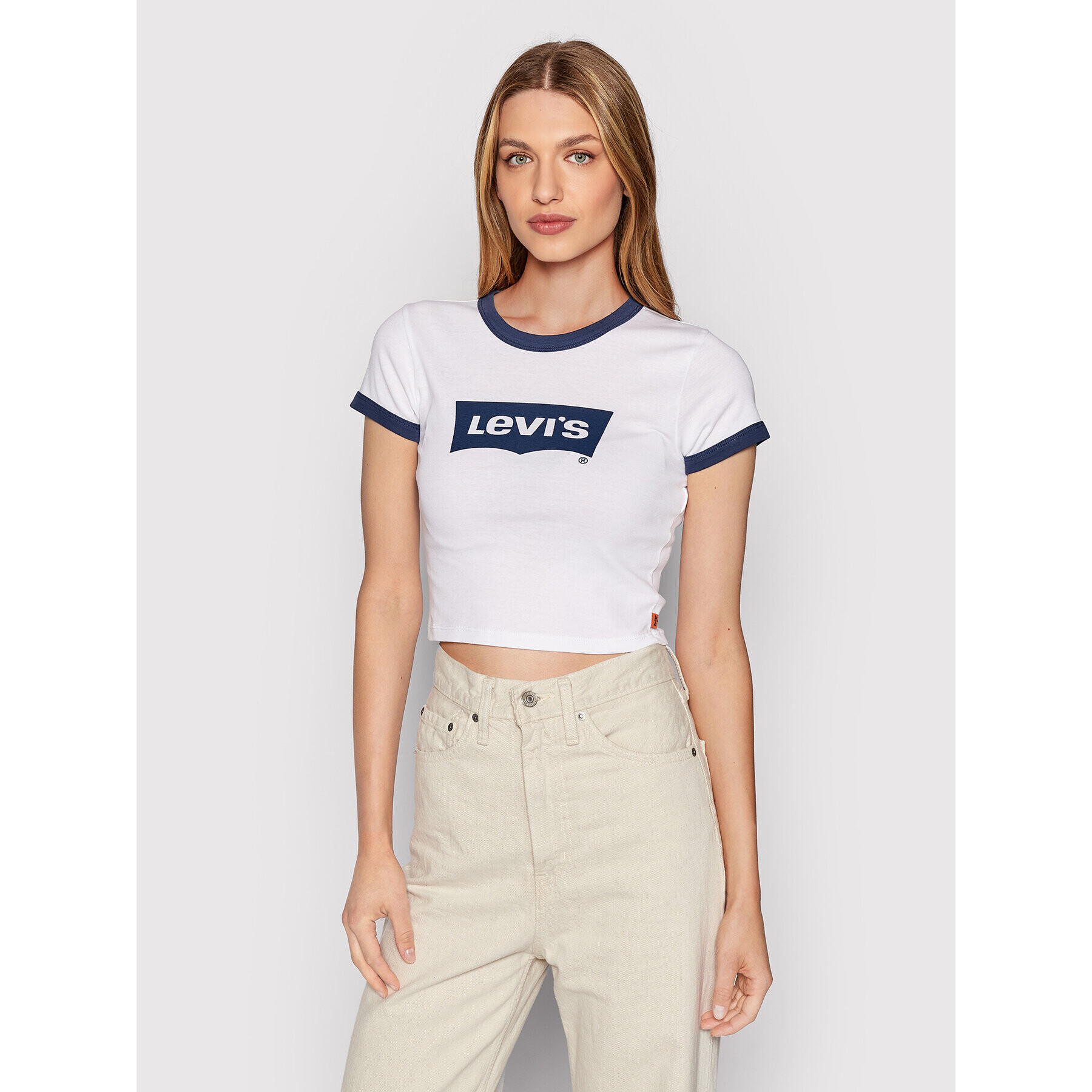 Levi's® Póló Graphic Ringer A3523-0005 Fehér Regular Fit - Pepit.hu