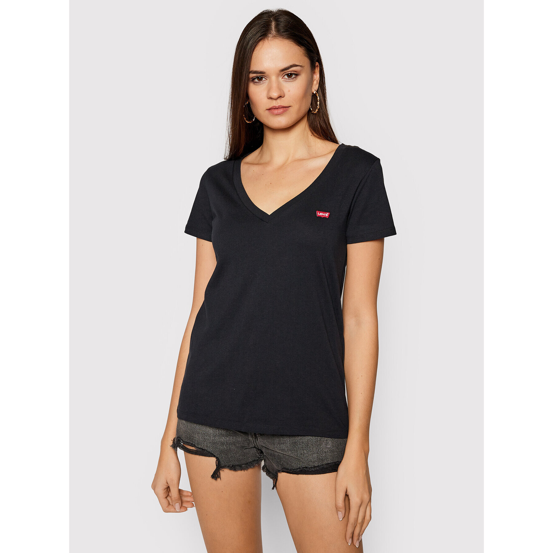 Levi's® Póló Perfect Tee 85341-0003 Fekete Regular Fit - Pepit.hu