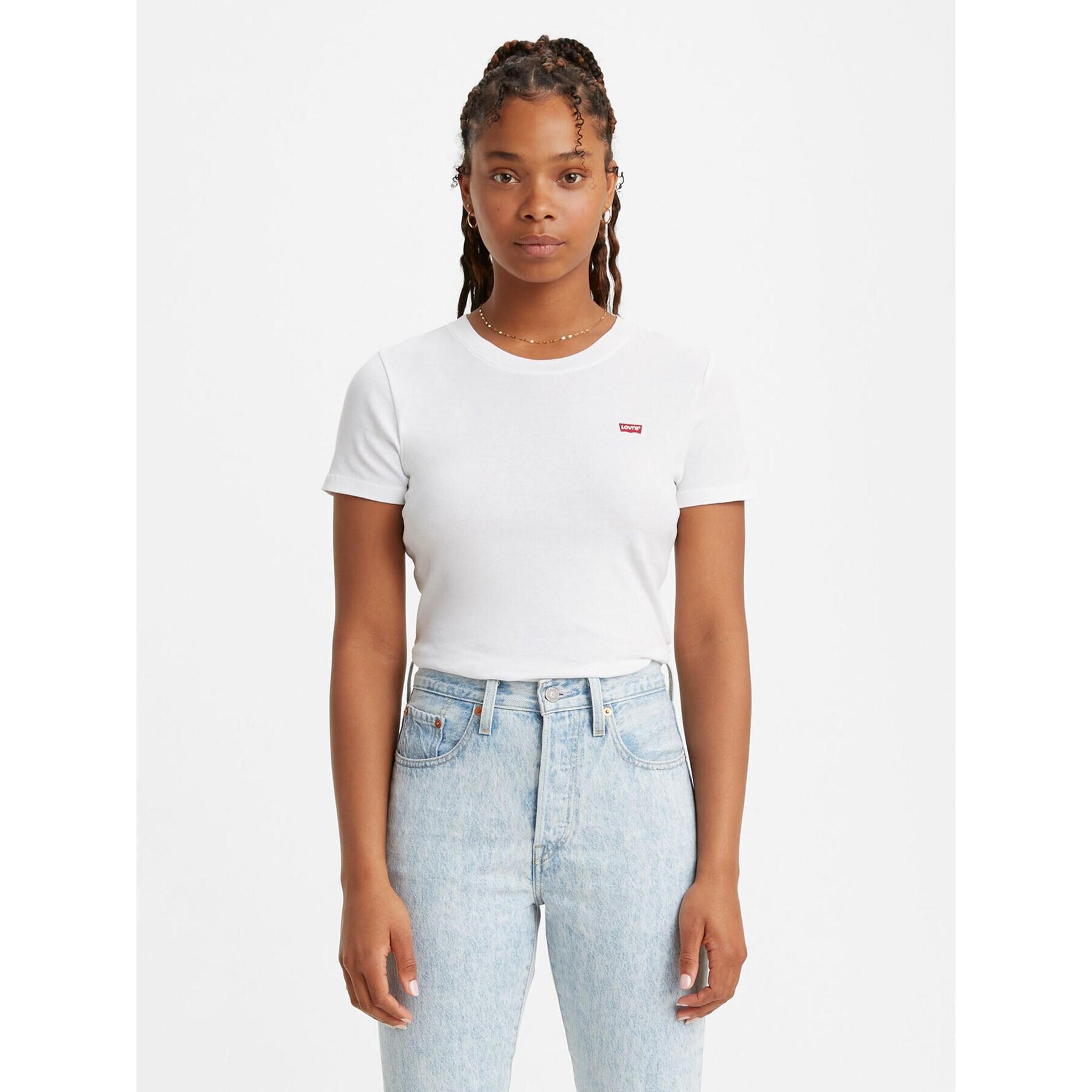 Levi's® Póló Ribbed Baby 37697-0000 Fehér Classic Fit - Pepit.hu