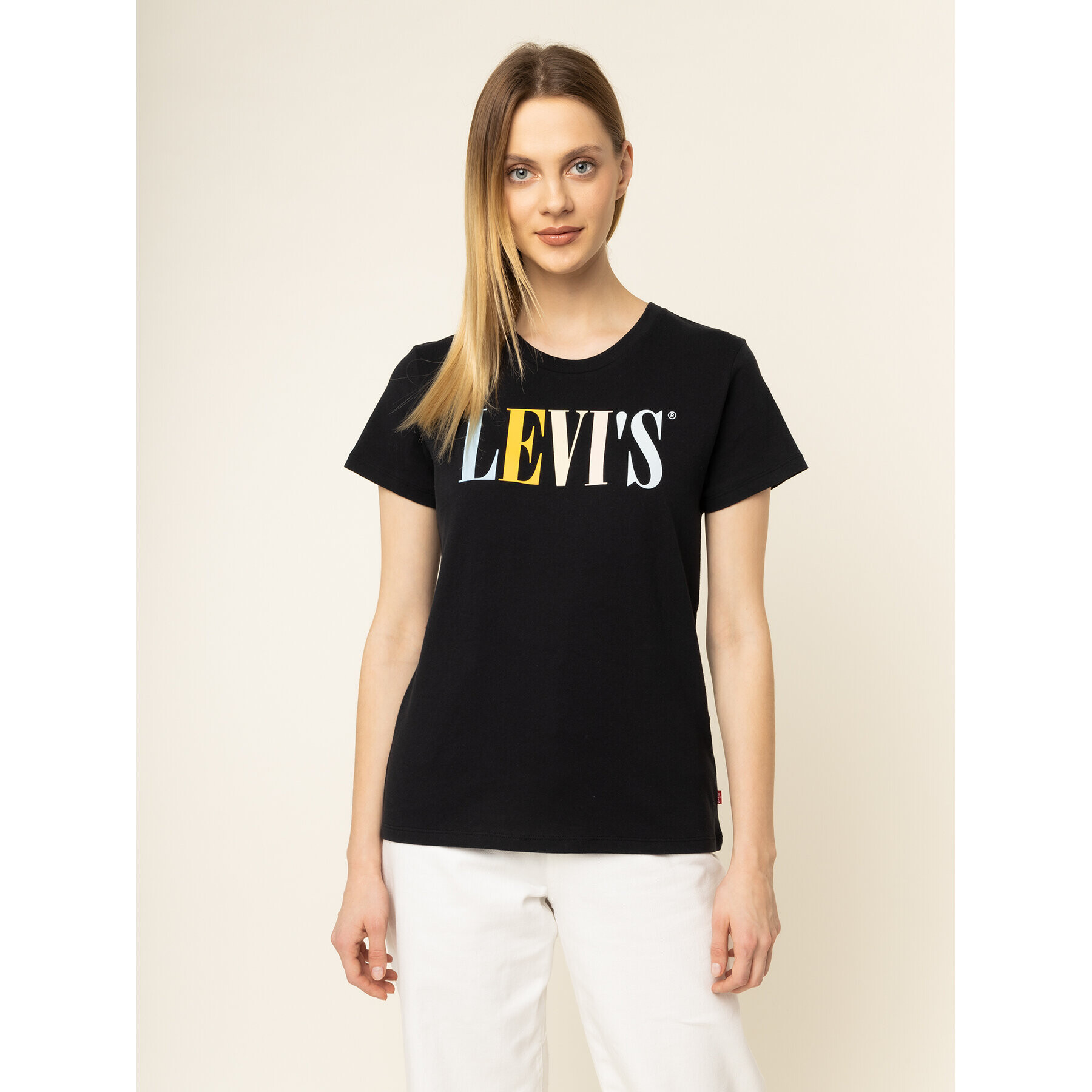 Levi's® Póló The Perfect Graphic Tee 17369-0959 Fekete Regular Fit - Pepit.hu