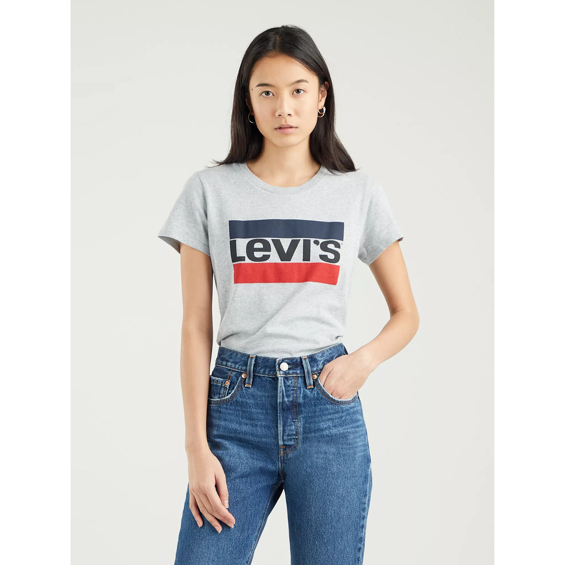 Levi's® Póló The Perfect Tee 173691687 Szürke Regular Fit - Pepit.hu