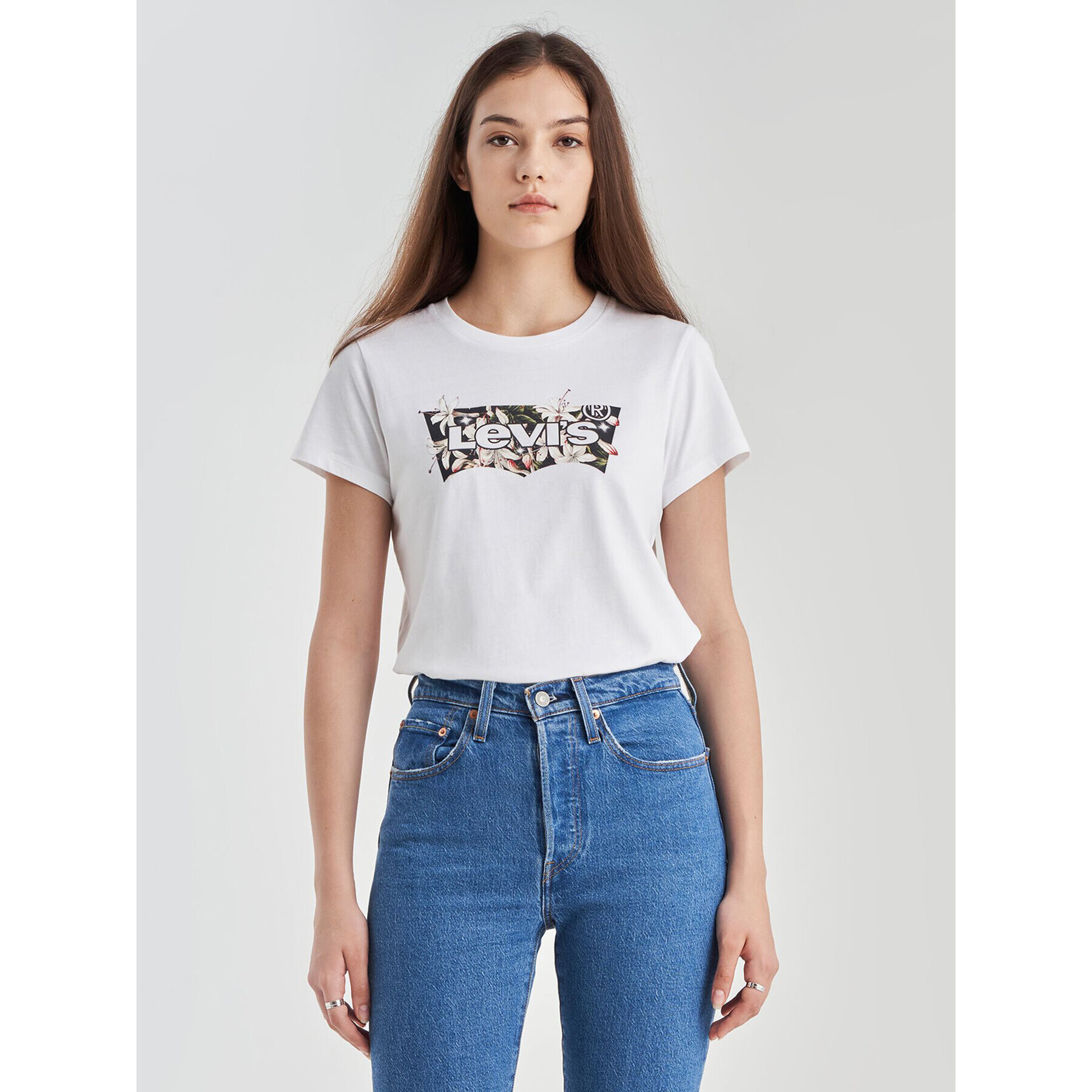 Levi's® Póló The Perfect Tee 173692033 Fehér Regular Fit - Pepit.hu