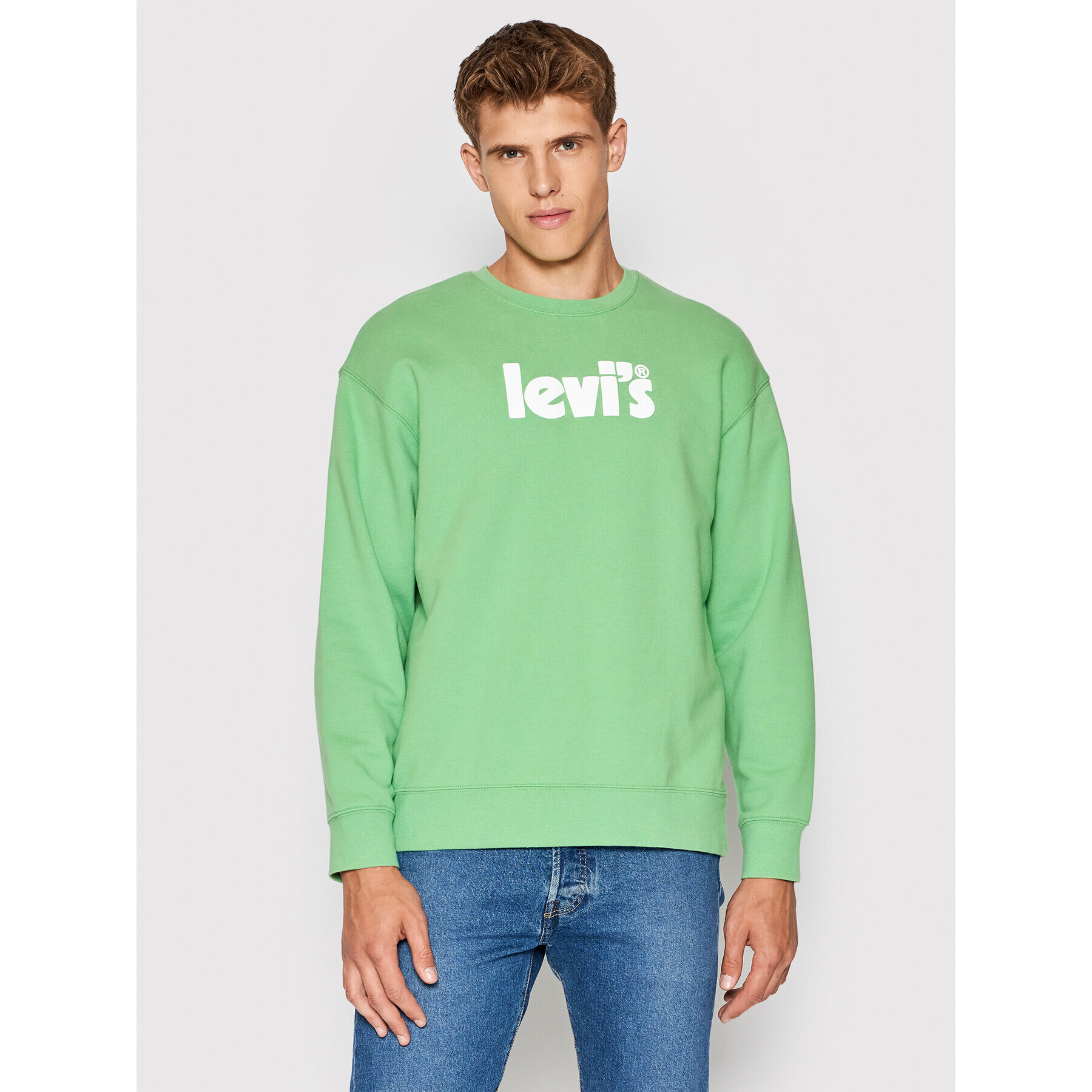 Levi's® Pulóver Graphic 38712-0051 Zöld Regular Fit - Pepit.hu