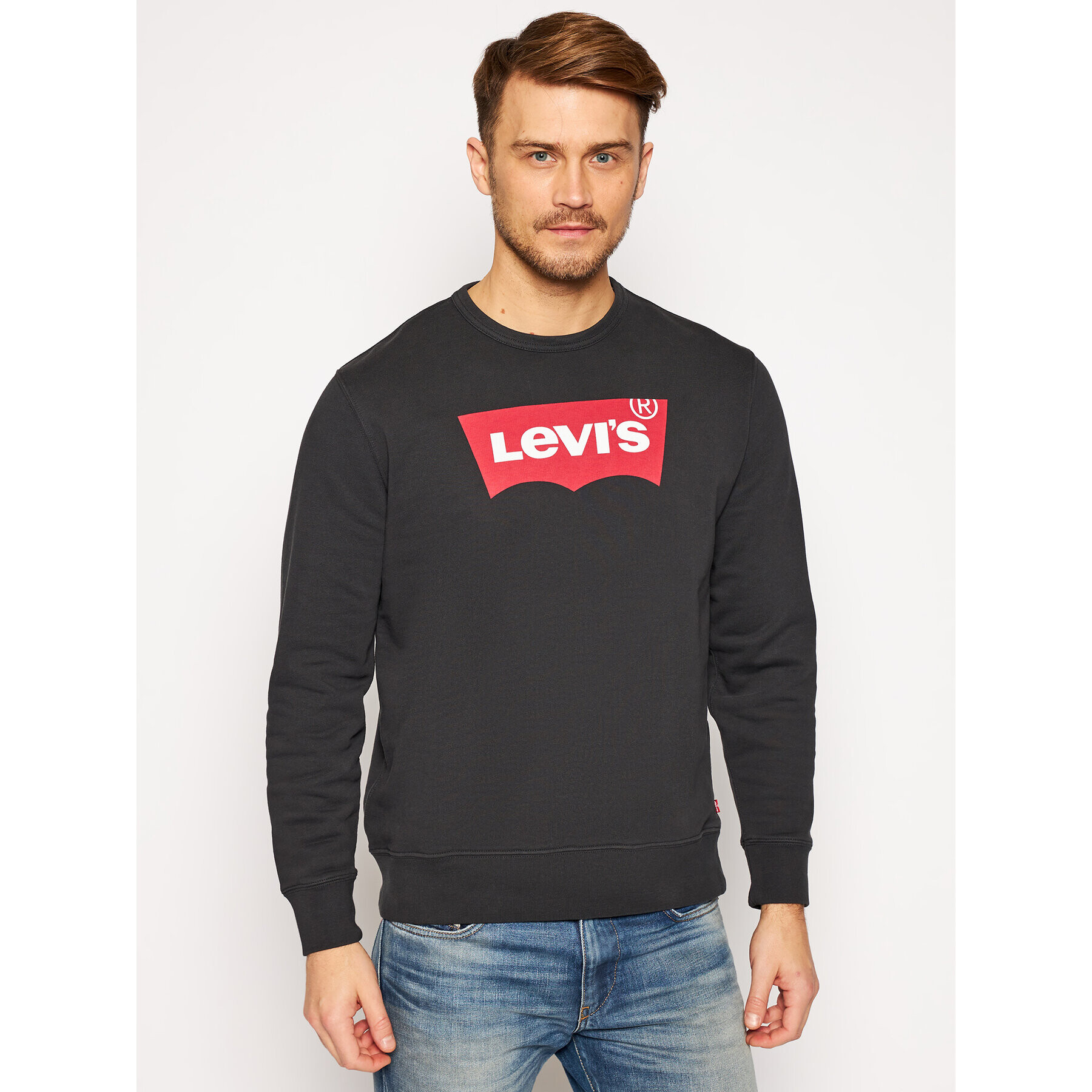 Levi's® Pulóver Graphic Crew 17895-0111 Szürke Regular Fit - Pepit.hu