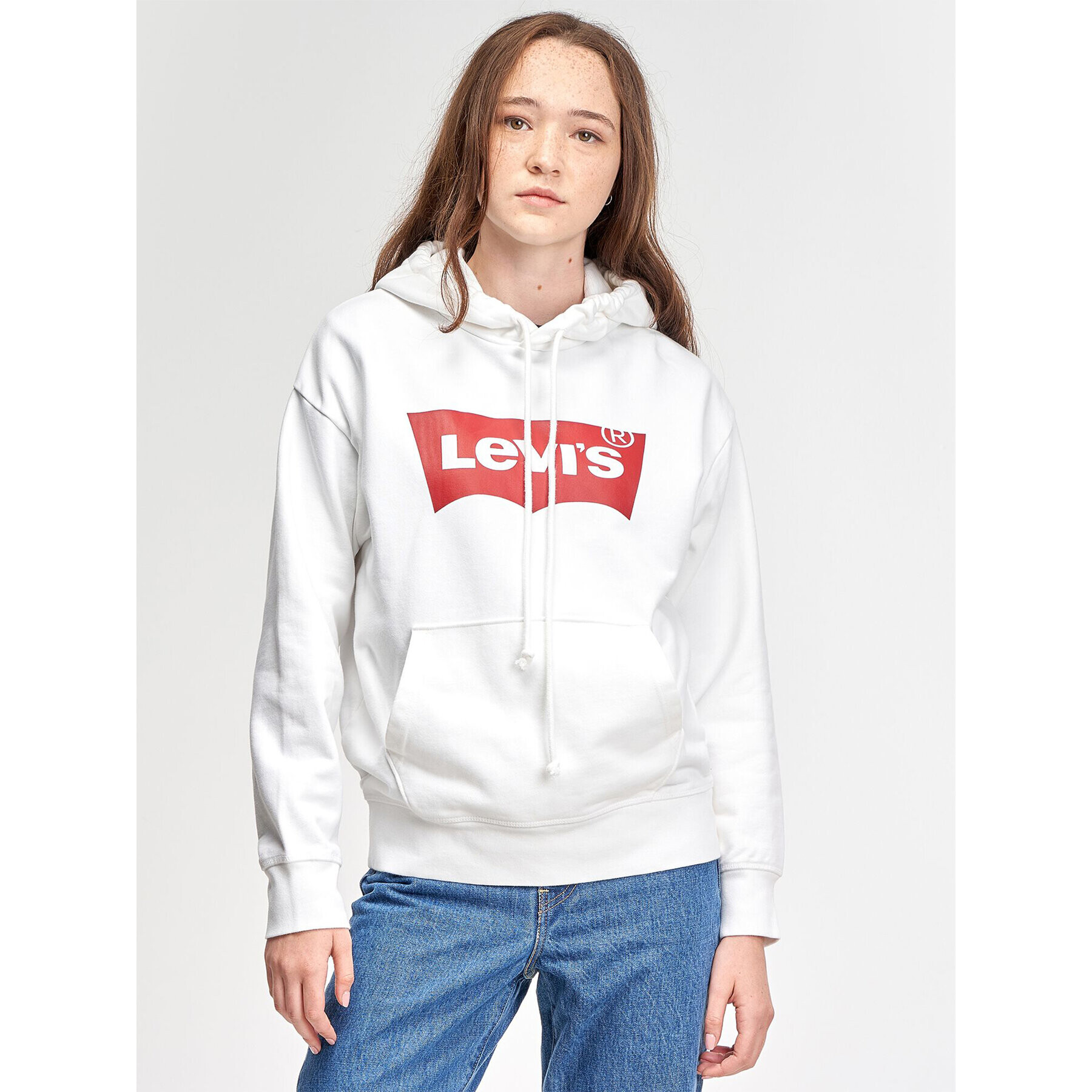 Levi's® Pulóver Graphic Standard 18487-0024 Fehér Relaxed Fit - Pepit.hu