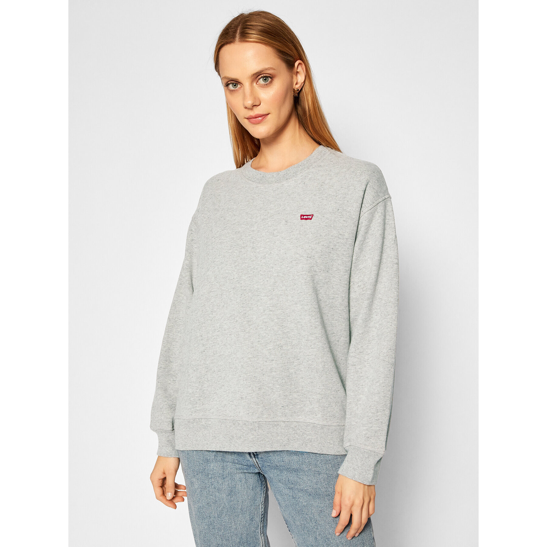 Levi's® Pulóver Standard Crewneck 24688-0000 Szürke Relaxed Fit - Pepit.hu