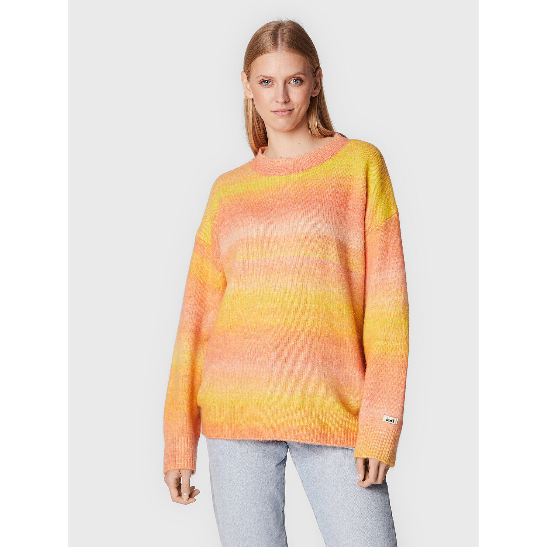 Levi's® Sweater Cloud A3240-0005 Narancssárga Oversize - Pepit.hu