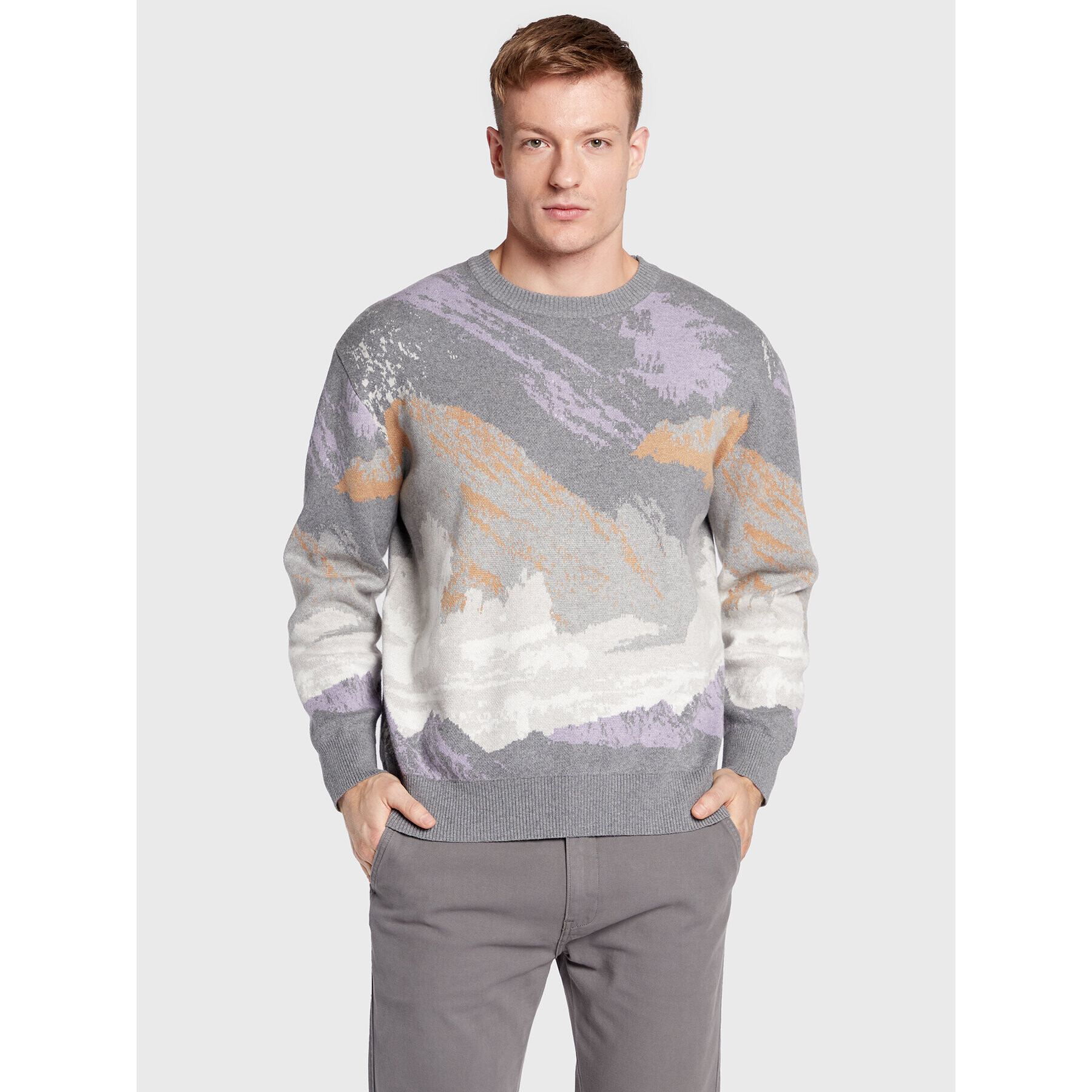 Levi's® Sweater Stay Loose A0731-0004 Szürke Oversize - Pepit.hu