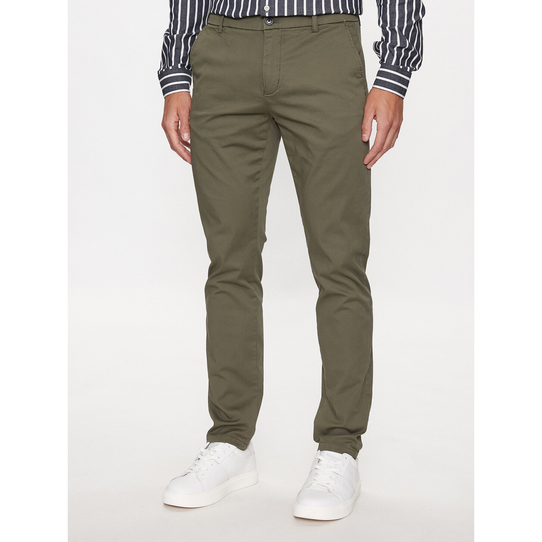 Lindbergh Chinos 30-005044 Zöld Slim Fit - Pepit.hu