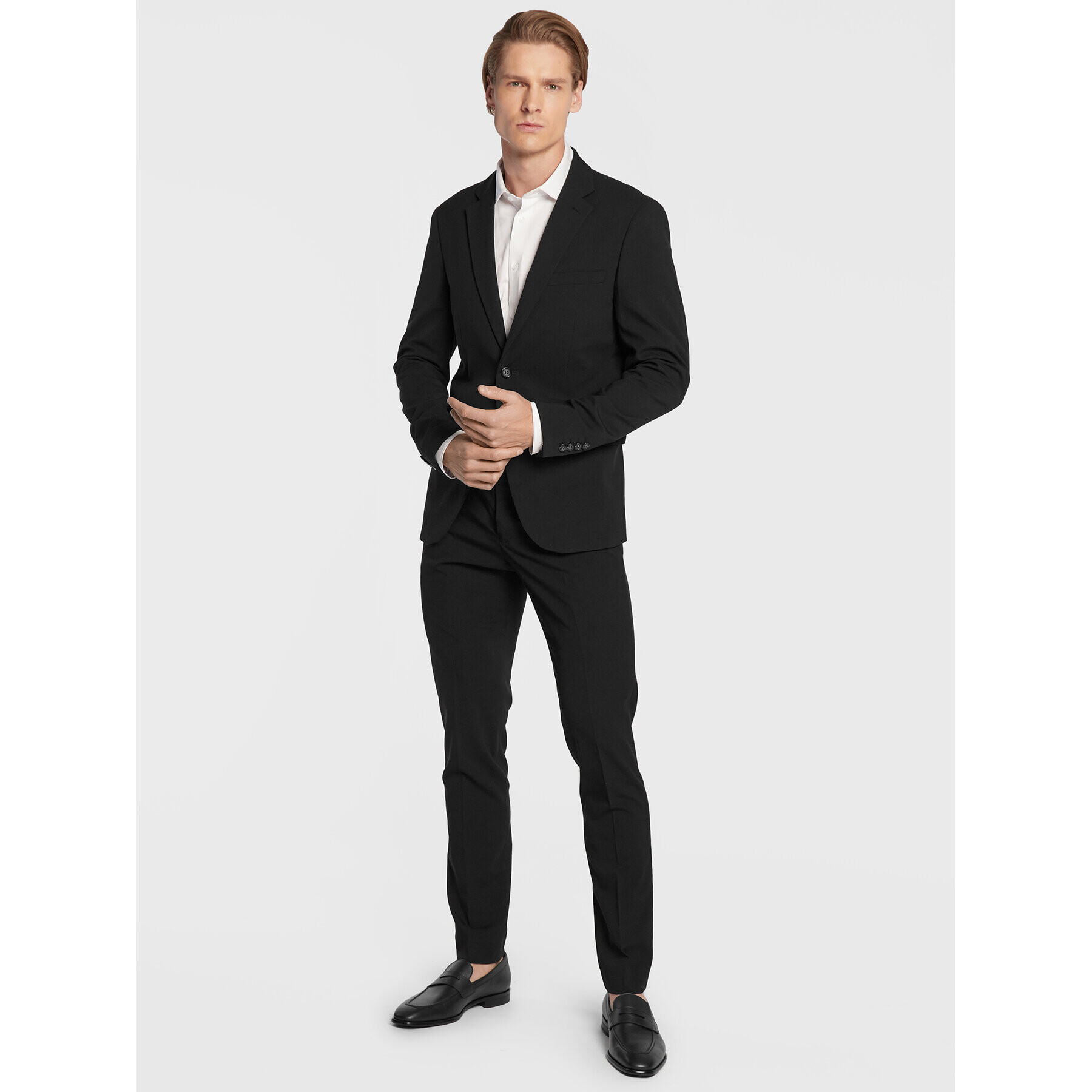 Lindbergh Öltöny 30-61040 Fekete Slim Fit - Pepit.hu