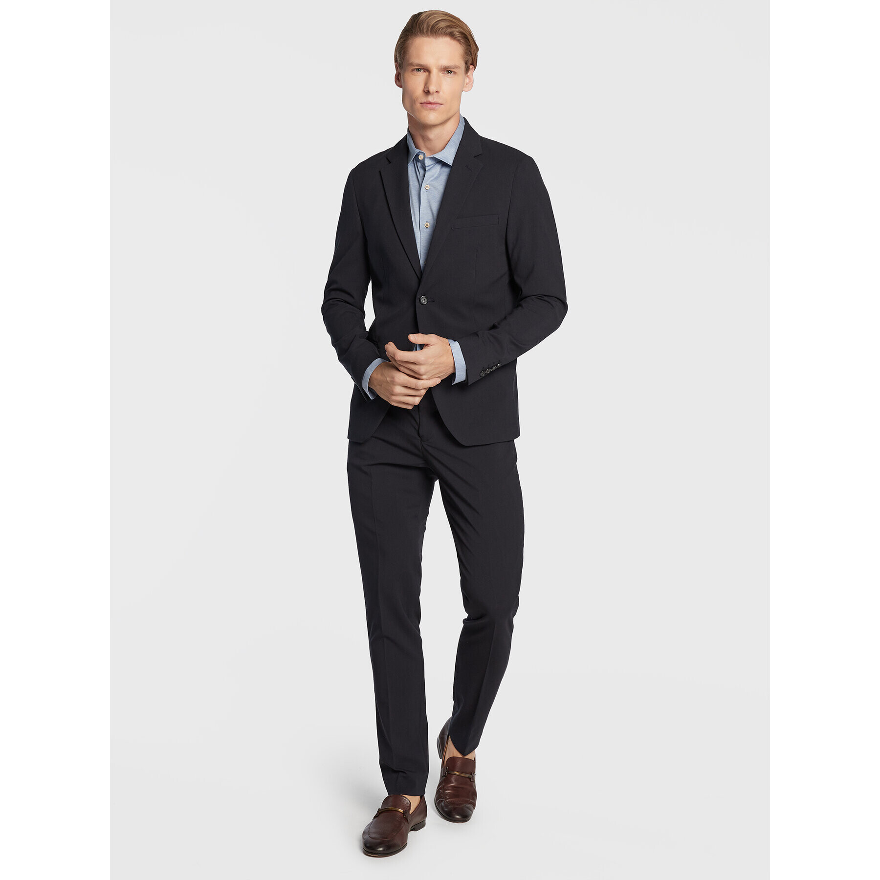 Lindbergh Öltöny 30-61040 Sötétkék Slim Fit - Pepit.hu