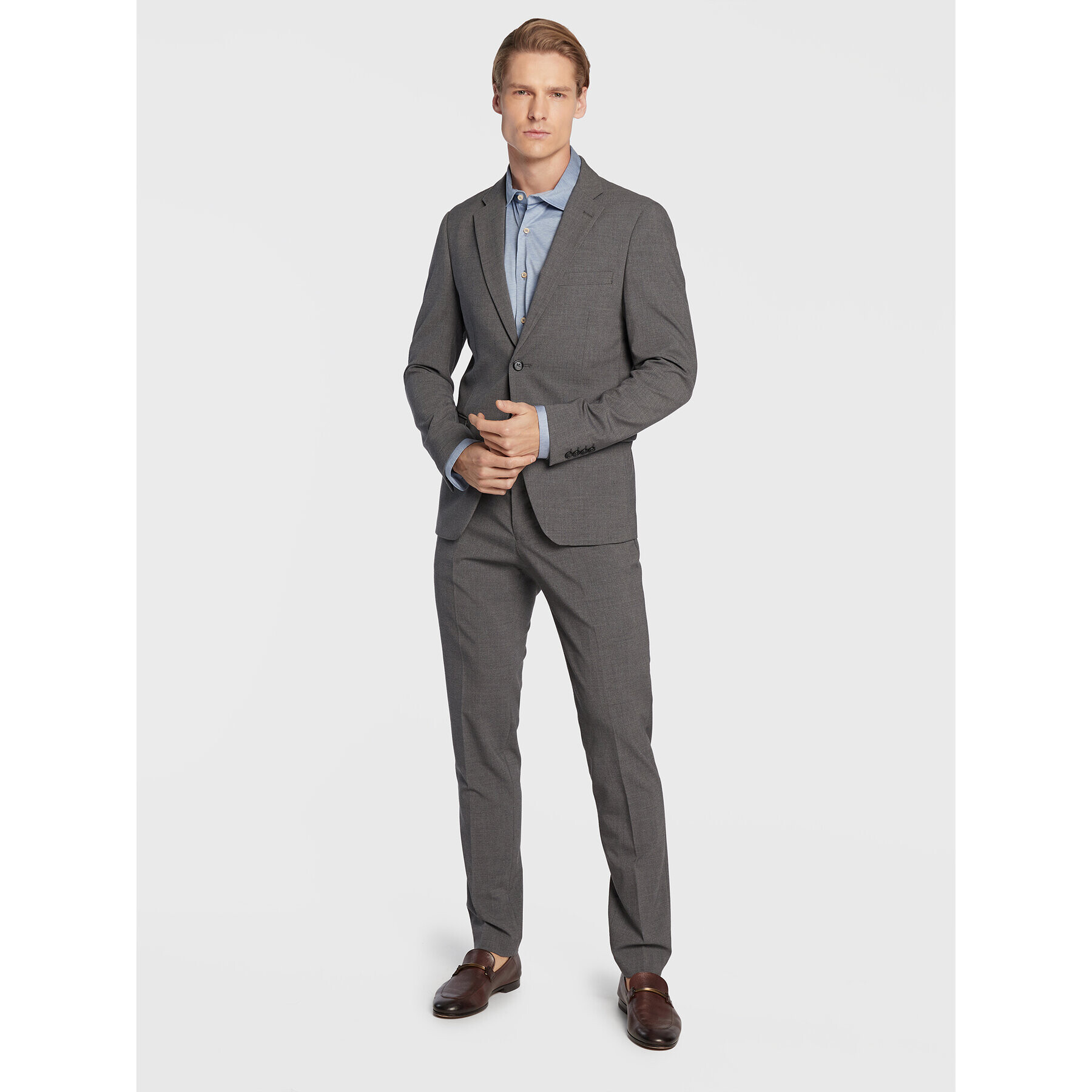 Lindbergh Öltöny 30-61040 Szürke Slim Fit - Pepit.hu