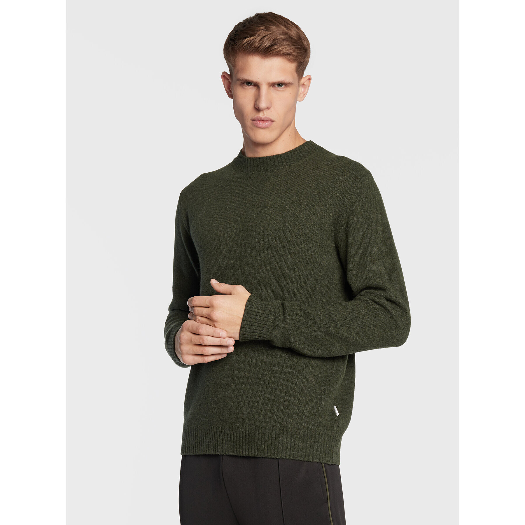 Lindbergh Sweater 30-800147 Zöld Regular Fit - Pepit.hu