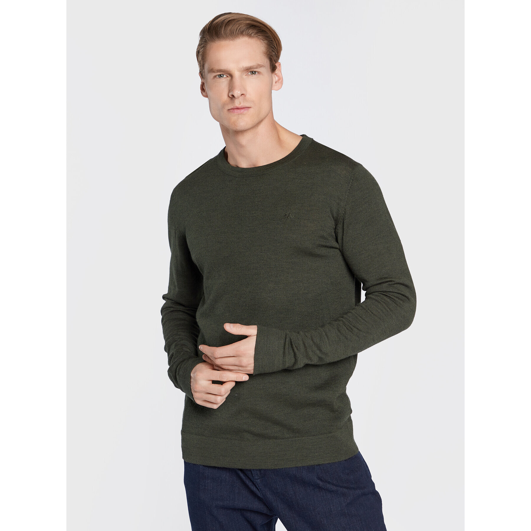 Lindbergh Sweater 30-81069 Zöld Regular Fit - Pepit.hu