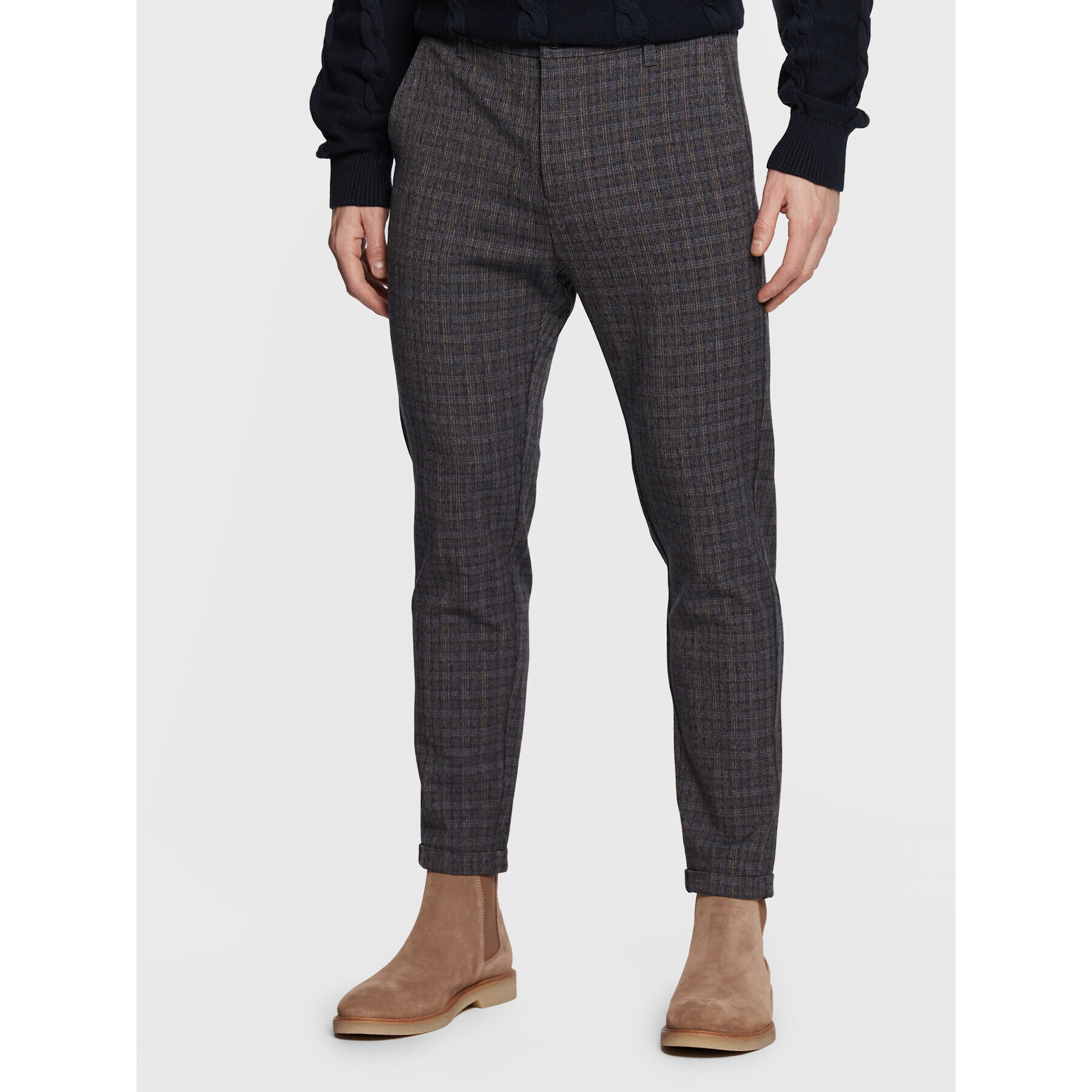 Lindbergh Szövet nadrág 30-005195 Sötétkék Slim Fit - Pepit.hu