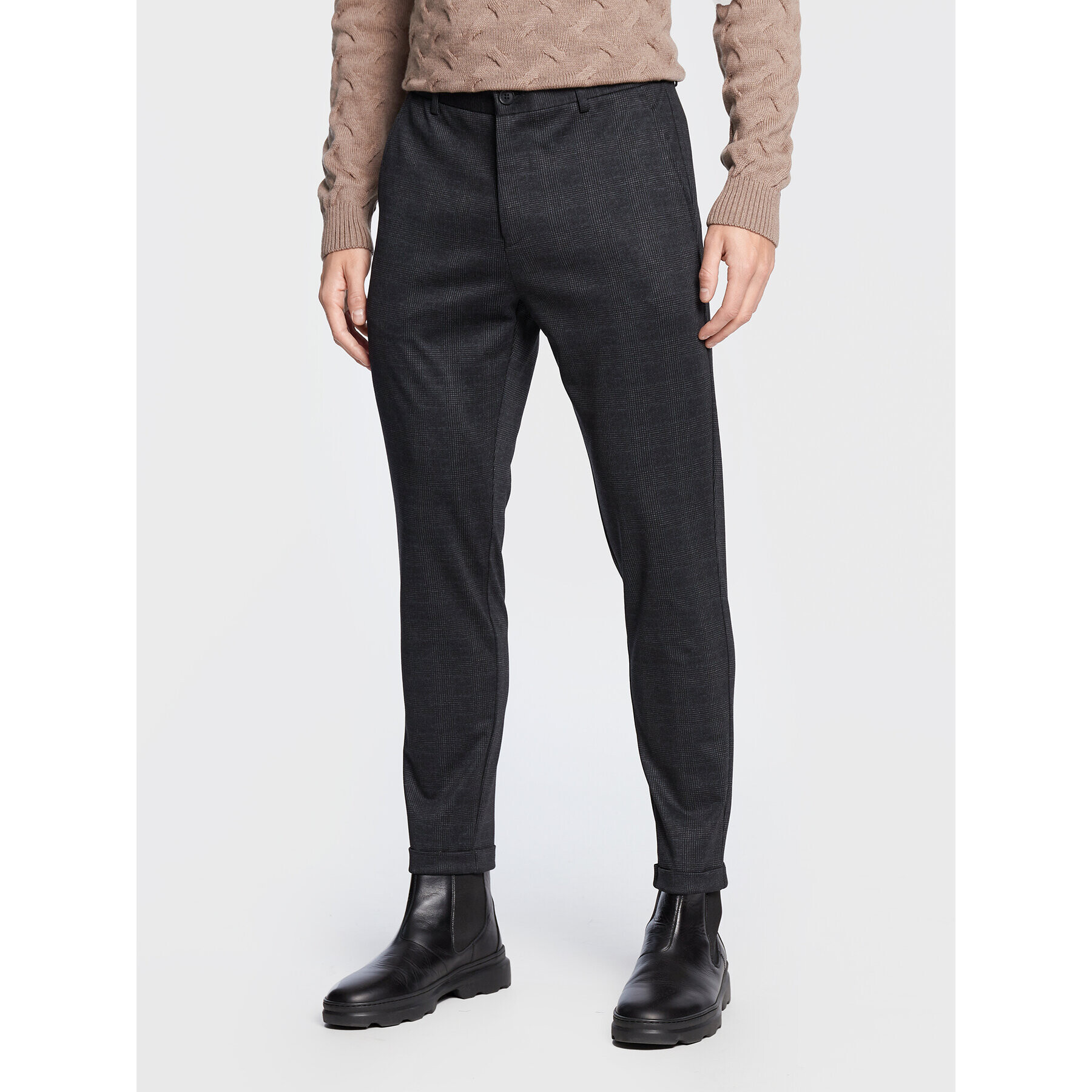 Lindbergh Szövet nadrág 30-006000 Szürke Slim Fit - Pepit.hu