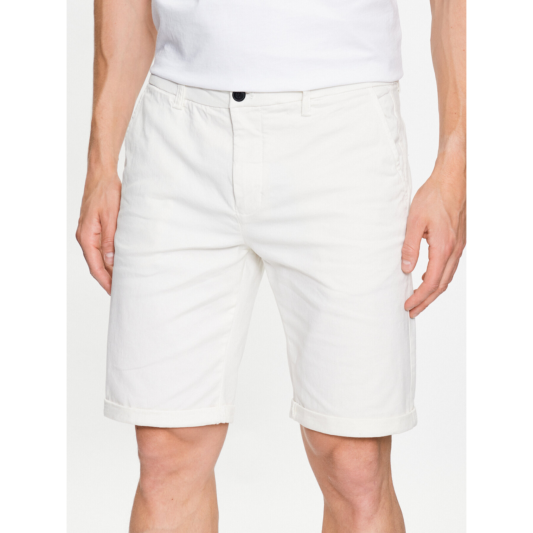 Lindbergh Szövet rövidnadrág 30-505044 Fehér Slim Fit - Pepit.hu