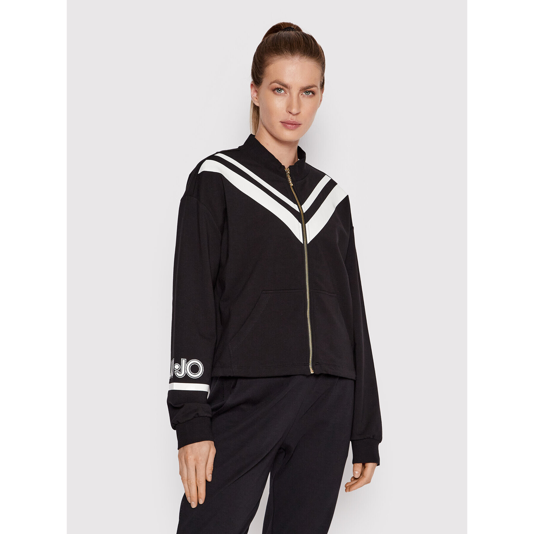 Liu Jo Sport Pulóver TA2186 F0090 Fekete Relaxed Fit - Pepit.hu