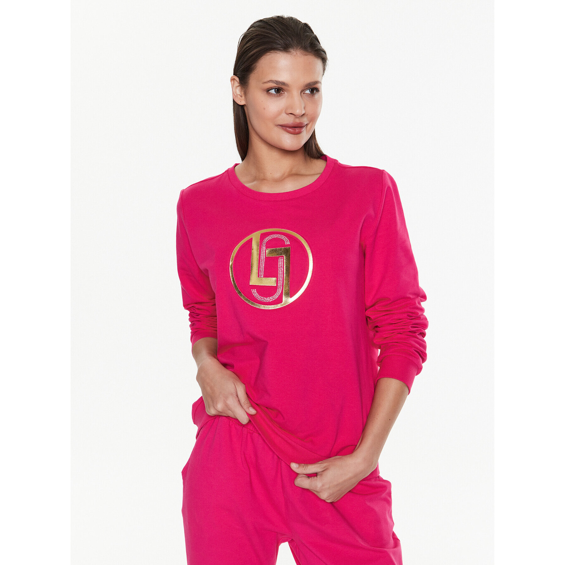 Liu Jo Sport Pulóver TA3144 F0090 Rózsaszín Regular Fit - Pepit.hu